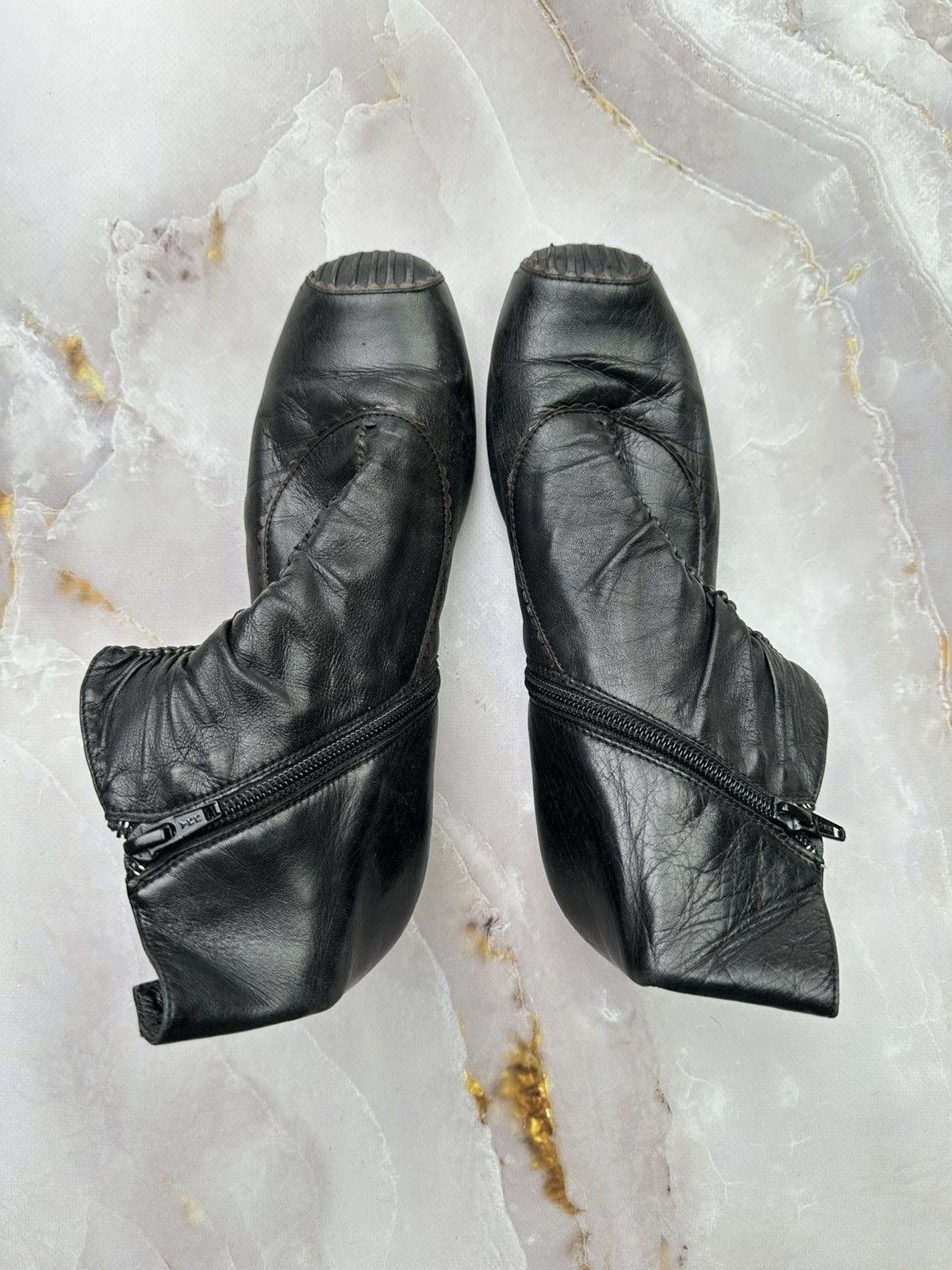 Japanese Brand Vintage Leather Boots (E1) Size US 7 / IT 37 - 4 Thumbnail
