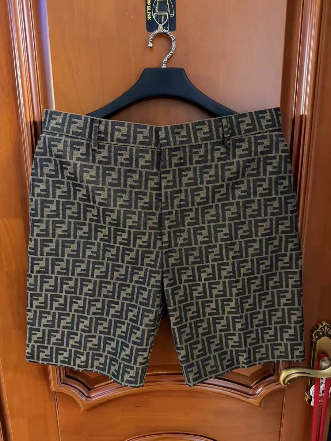 Japanese Brand Fendi Double F All-over Print Casual Shorts Size US 35 - 1 Thumbnail