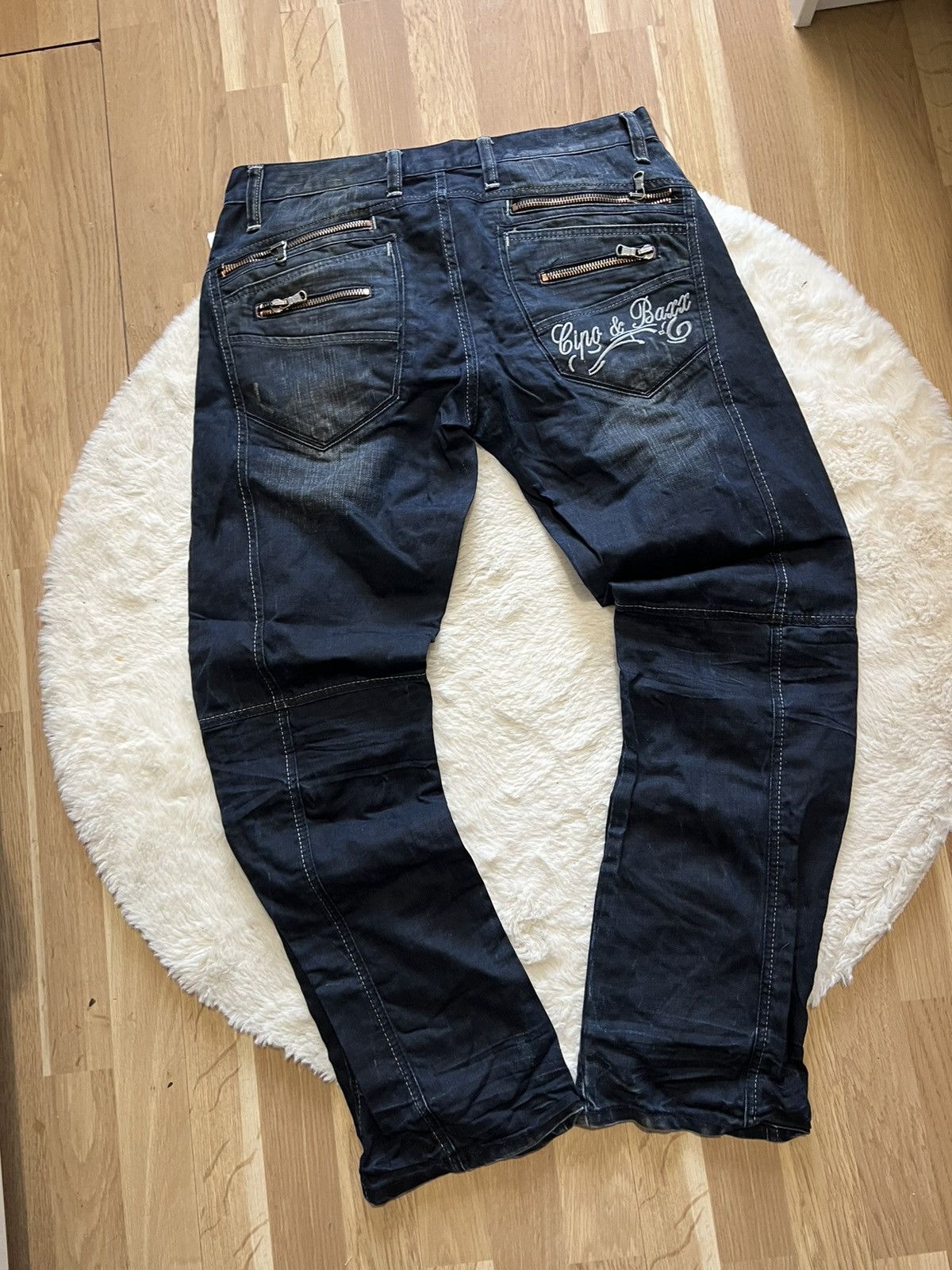 Le Grande Bleu (L.G.B.) Vintage jeans balenciaga style archive double zip 999 Size US 33 - 3 Thumbnail