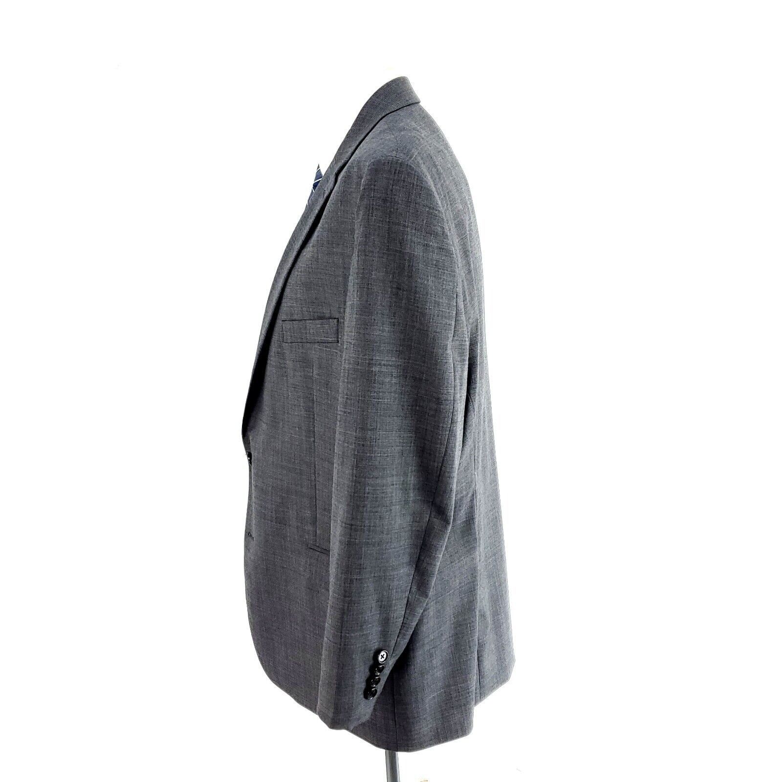 Lauren Ralph Lauren Lauren Ralph Lauren Wool 2 Button Blazer 46R Gray Sharkskin Size 46R - 4 Thumbnail