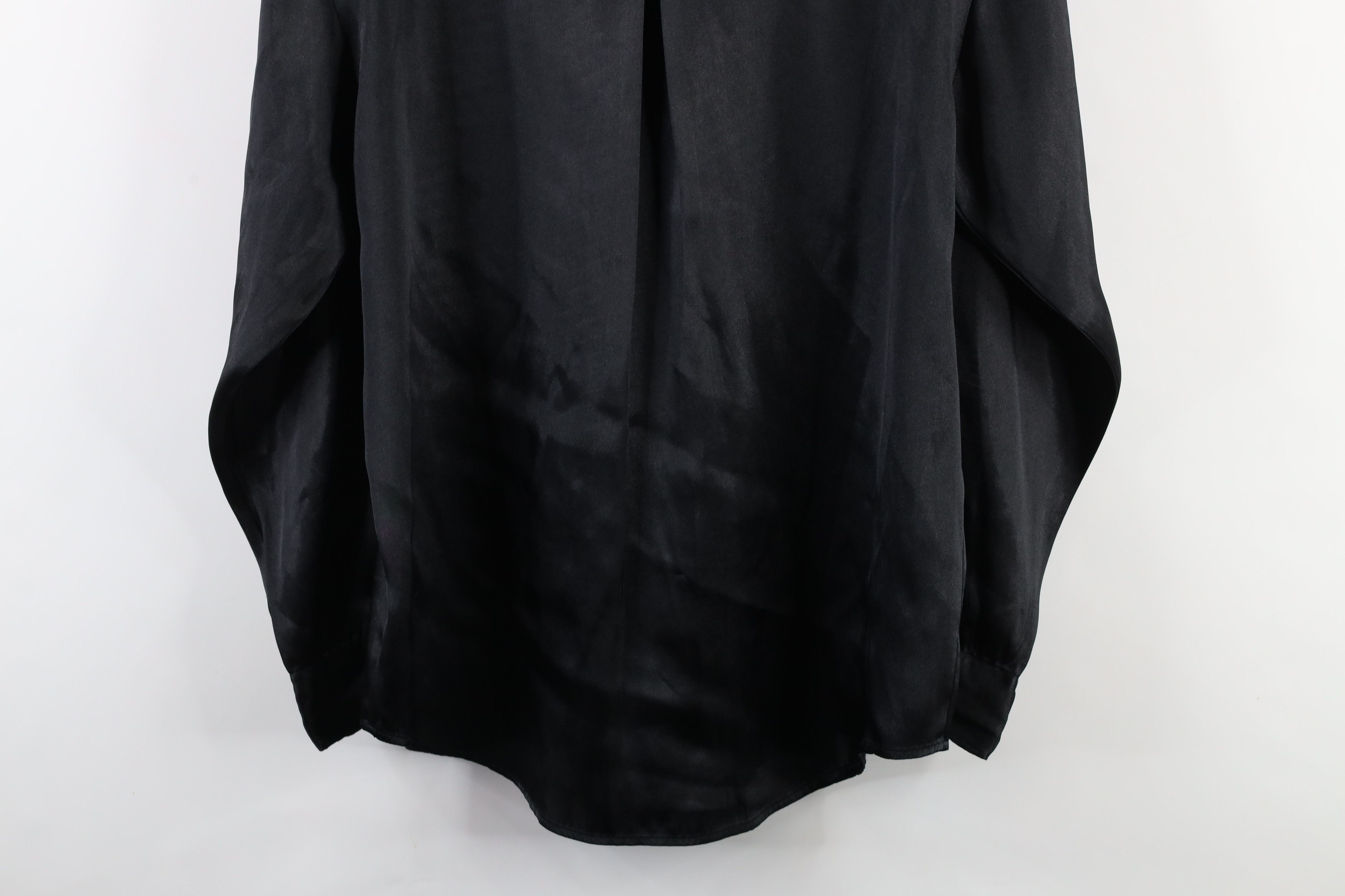 Vintage Vintage 90s Streetwear Polyester Collared Button Shirt Black Size US M / EU 48-50 / 2 - 13 Thumbnail