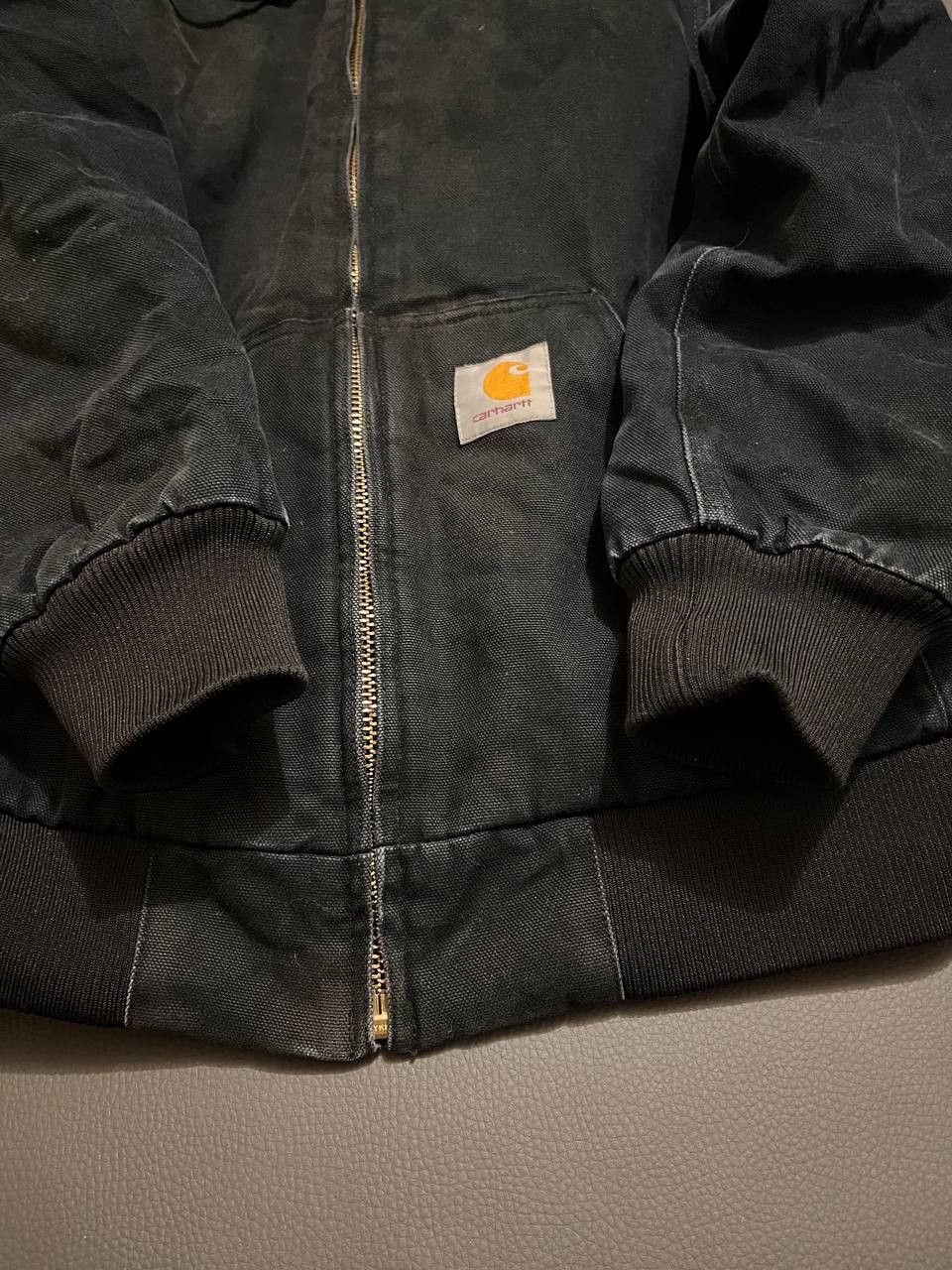 Carhartt × Vintage CRAZY CARHARTT ACTIVE DETROIT SUN FADED BLACK JACKET Size US M / EU 48-50 / 2 - 8 Thumbnail