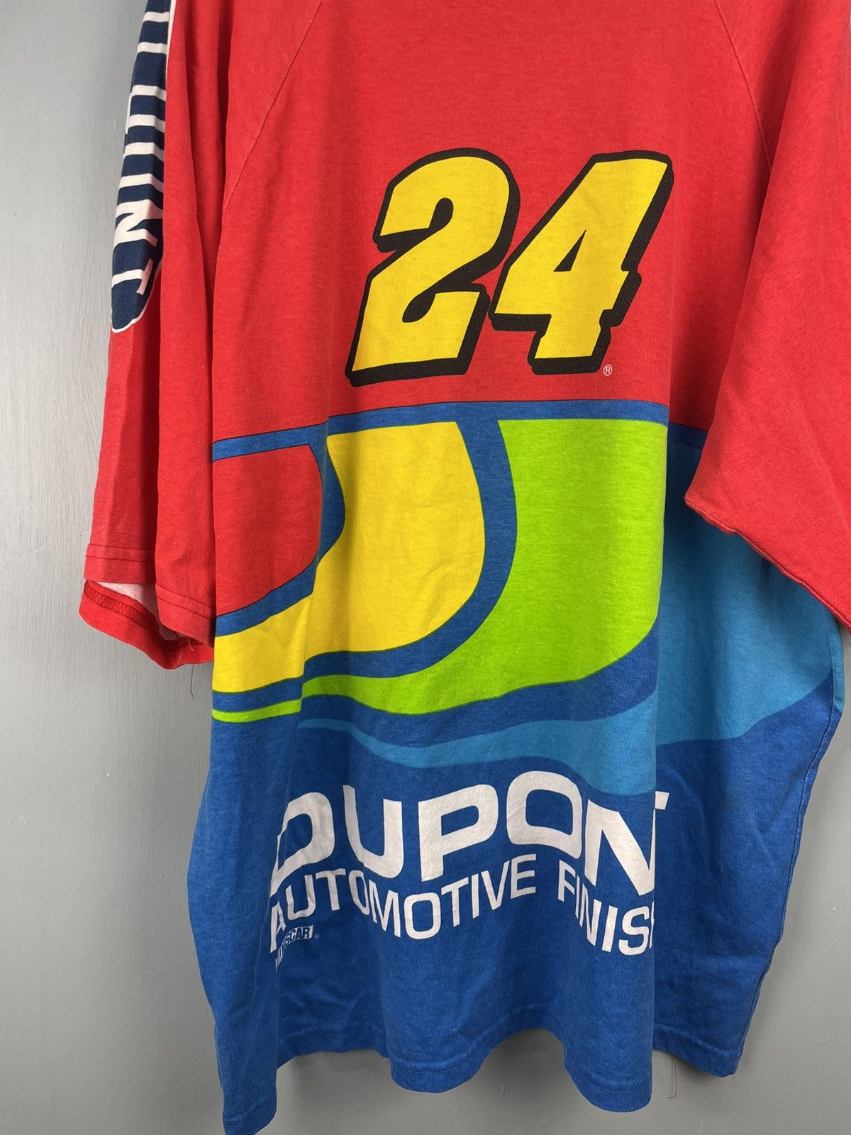 DuPont Vintage 90s Nascar Winston Cup Series Jeff Gordon t shirt Size US XXL / EU 58 / 5 - 11 Thumbnail