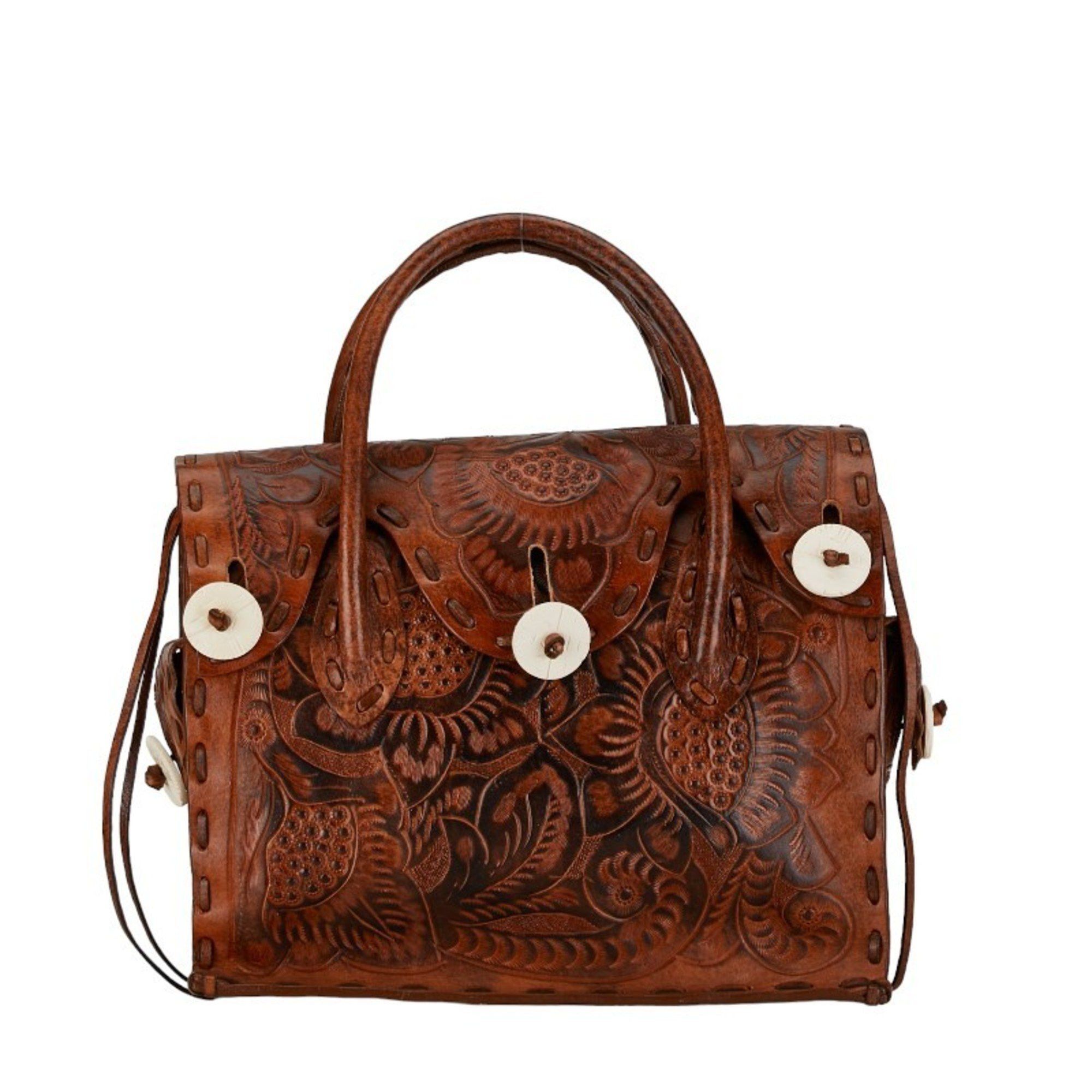 Other Carving Tribes Maestra S Handbag Brown Leather Women's Size ONE SIZE - 1 Thumbnail
