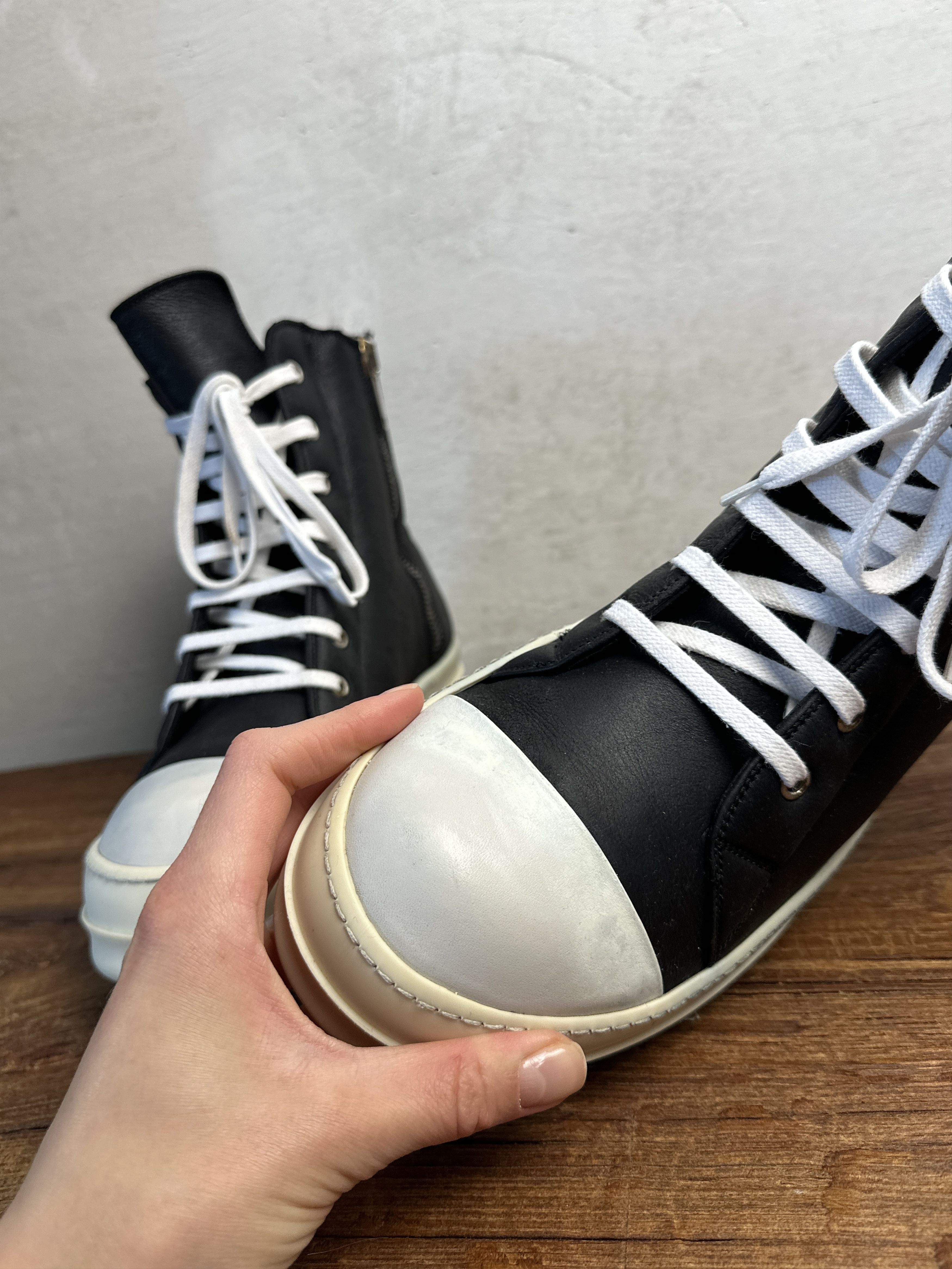 Rick Owens RARE Rick Owens AW14 Shearling High Top Ramones Size US 11 / EU 44 - 7 Thumbnail