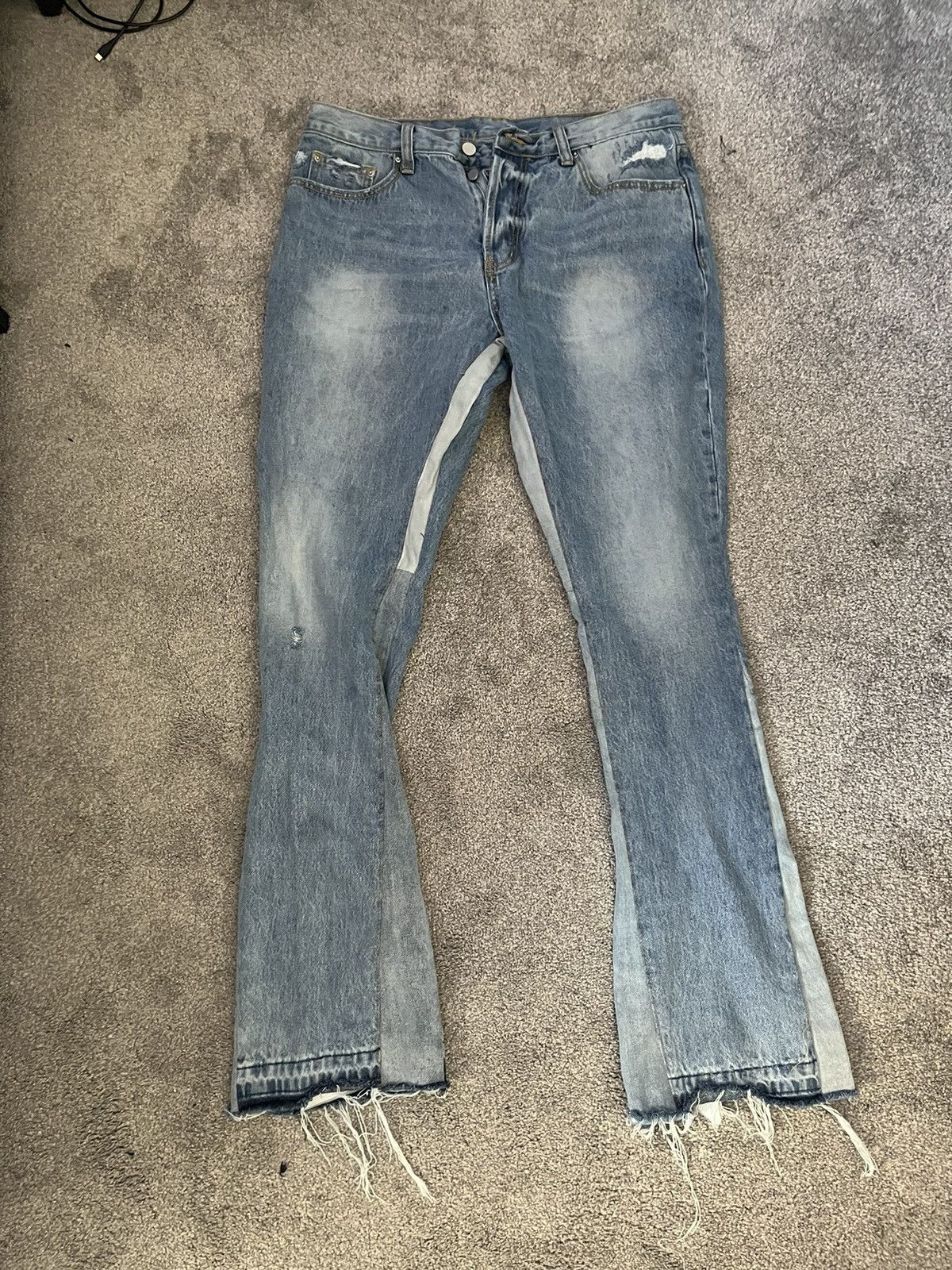 Streetwear mnml flared jeans | Grailed