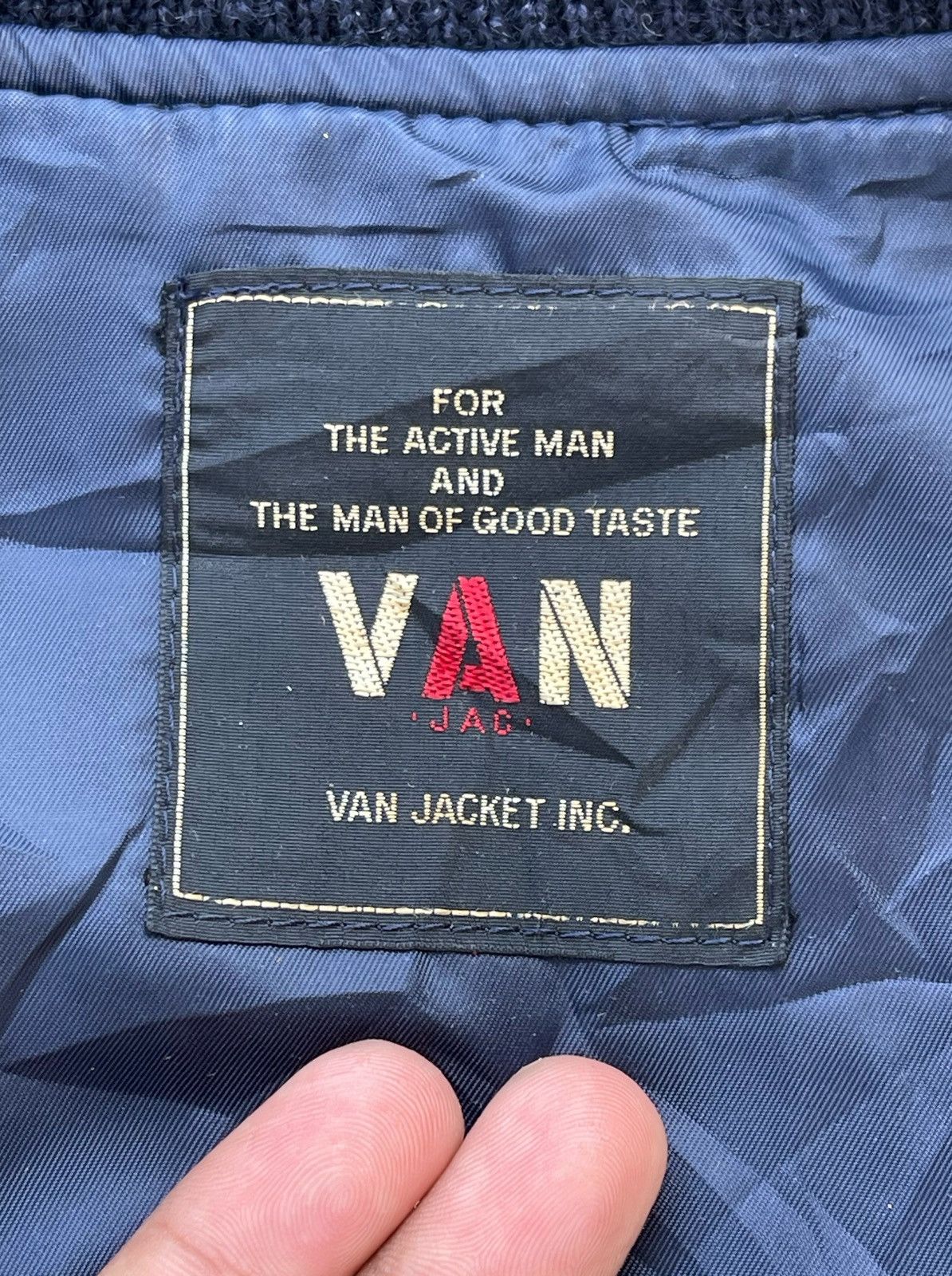 Vintage 🔥Vintage Van Jac Leather Sleeve Varsity Jacket Size US M / EU 48-50 / 2 - 9 Thumbnail