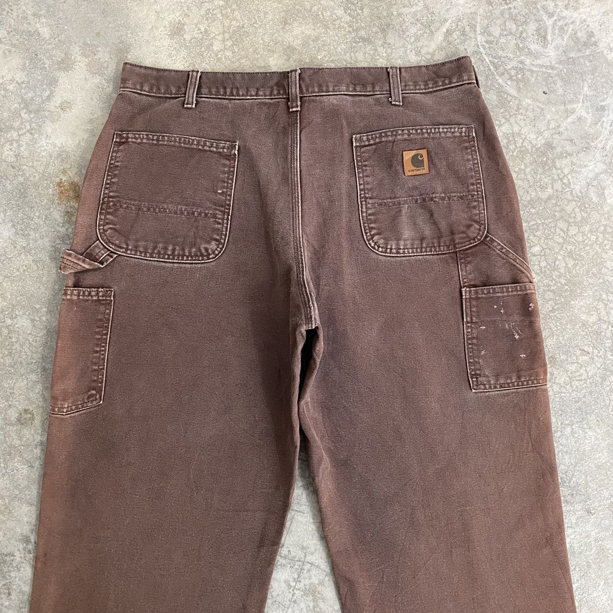 Carhartt Vintage Carhartt Faded Brown Carpenter Workwear Pants Size US 38 / EU 54 - 17 Thumbnail