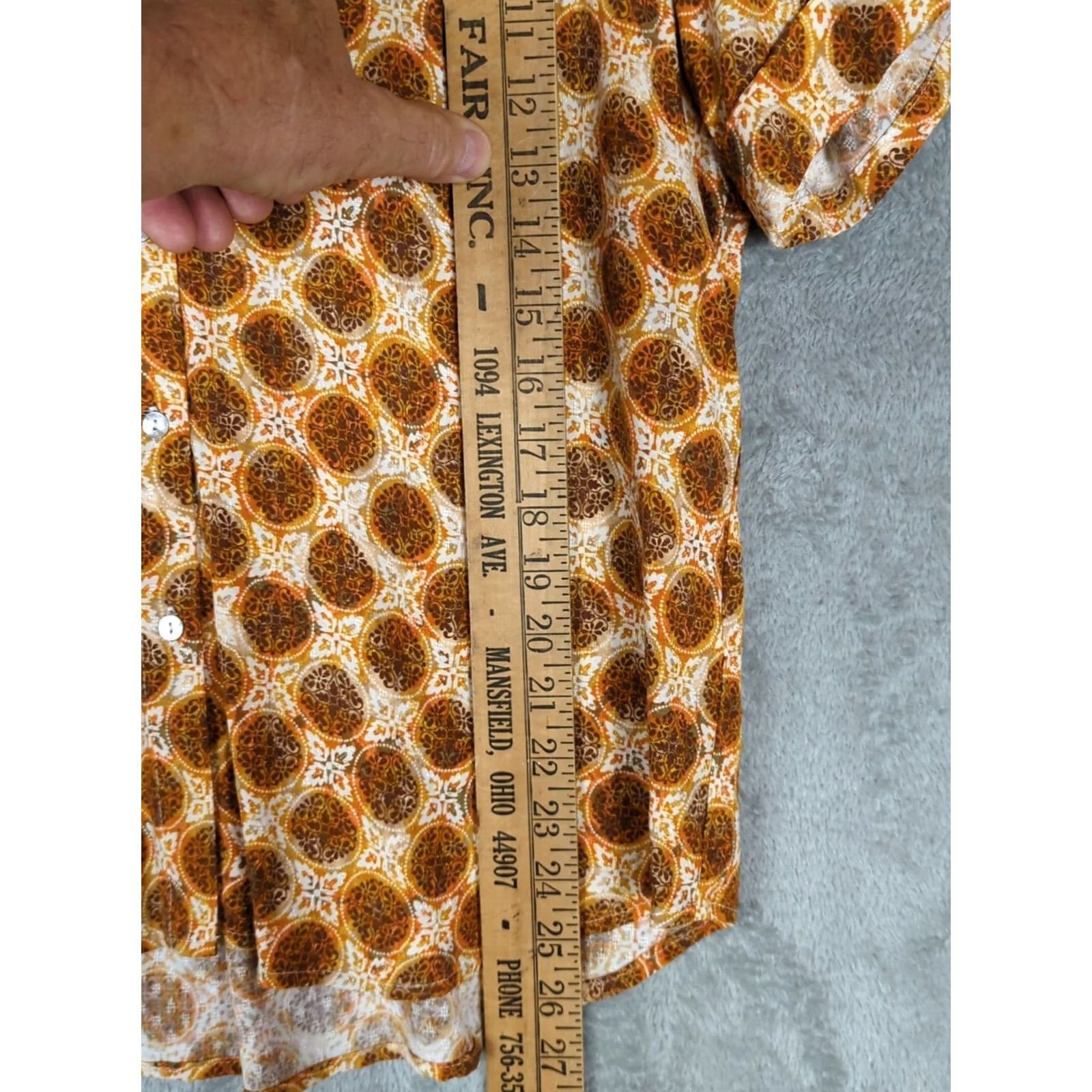 Vintage VINTAGE? Jane & Delancey Blouse Womens M Orange Button-Up Short Sleeve Top Boho Hippie Size M / US 6-8 / IT 42-44 - 7 Thumbnail