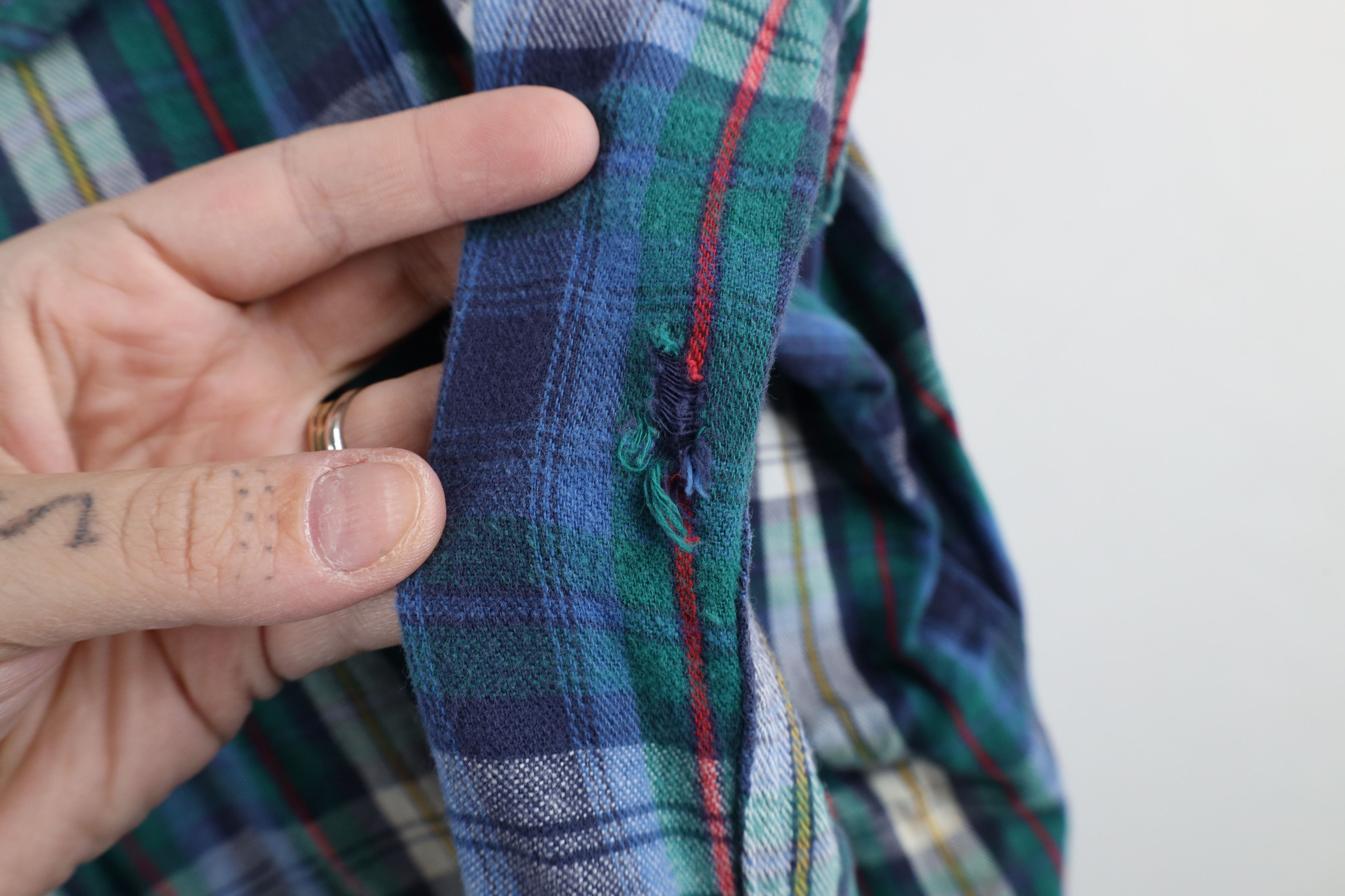 Eddie Bauer × Vintage Vintage 90s Eddie Bauer Flannel Collared Button Shirt USA Size US L / EU 52-54 / 3 - 4 Thumbnail