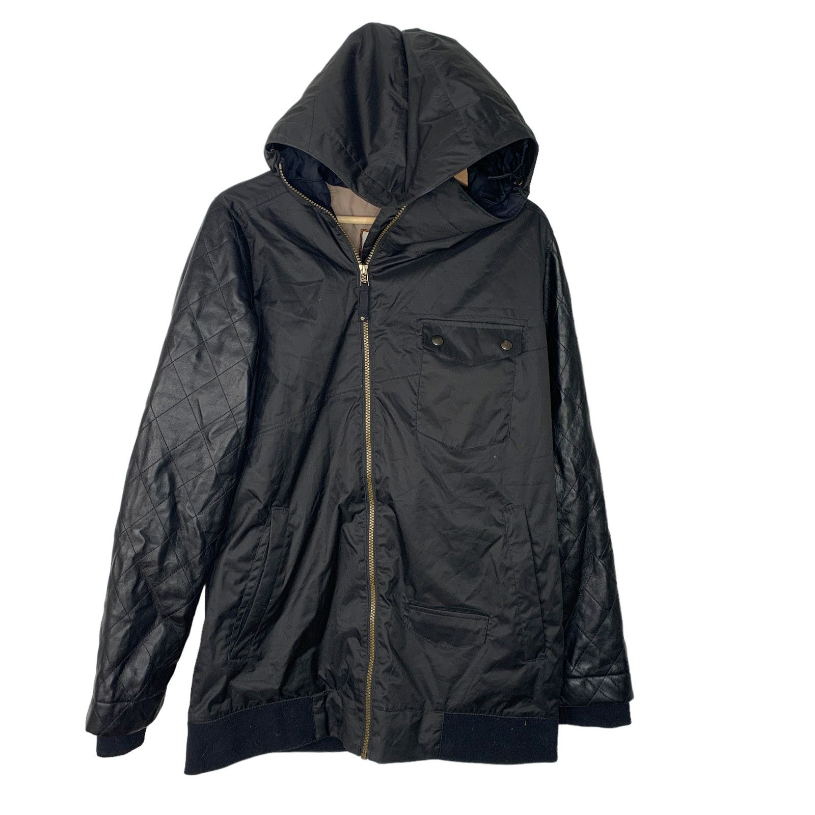Burton Burton Snow Jacket White Collection Faux Leather Sleeves Size L / US 10 / IT 46 - 2 Thumbnail