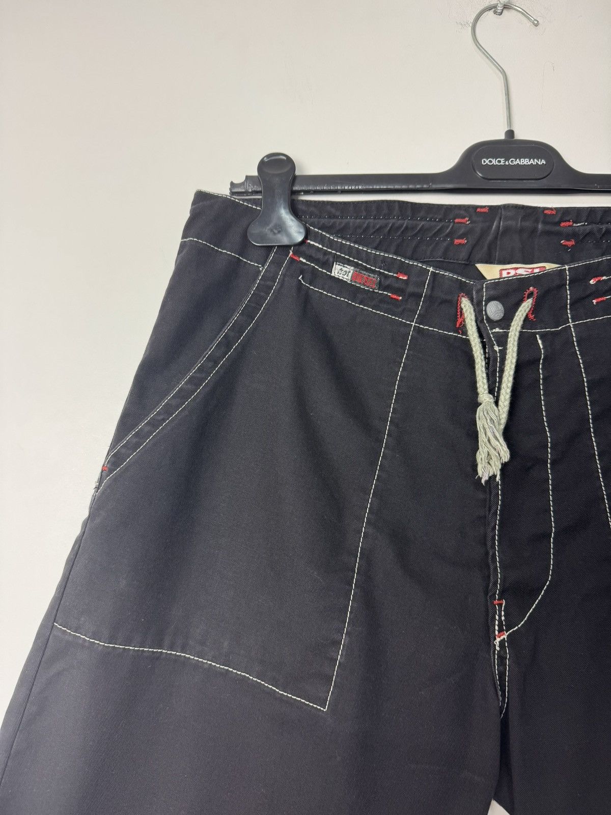 Diesel Vintage 00s Diesel Wide Carpenter Shorts Y2K Made in Italy Size US 34 / EU 50 - 5 Thumbnail