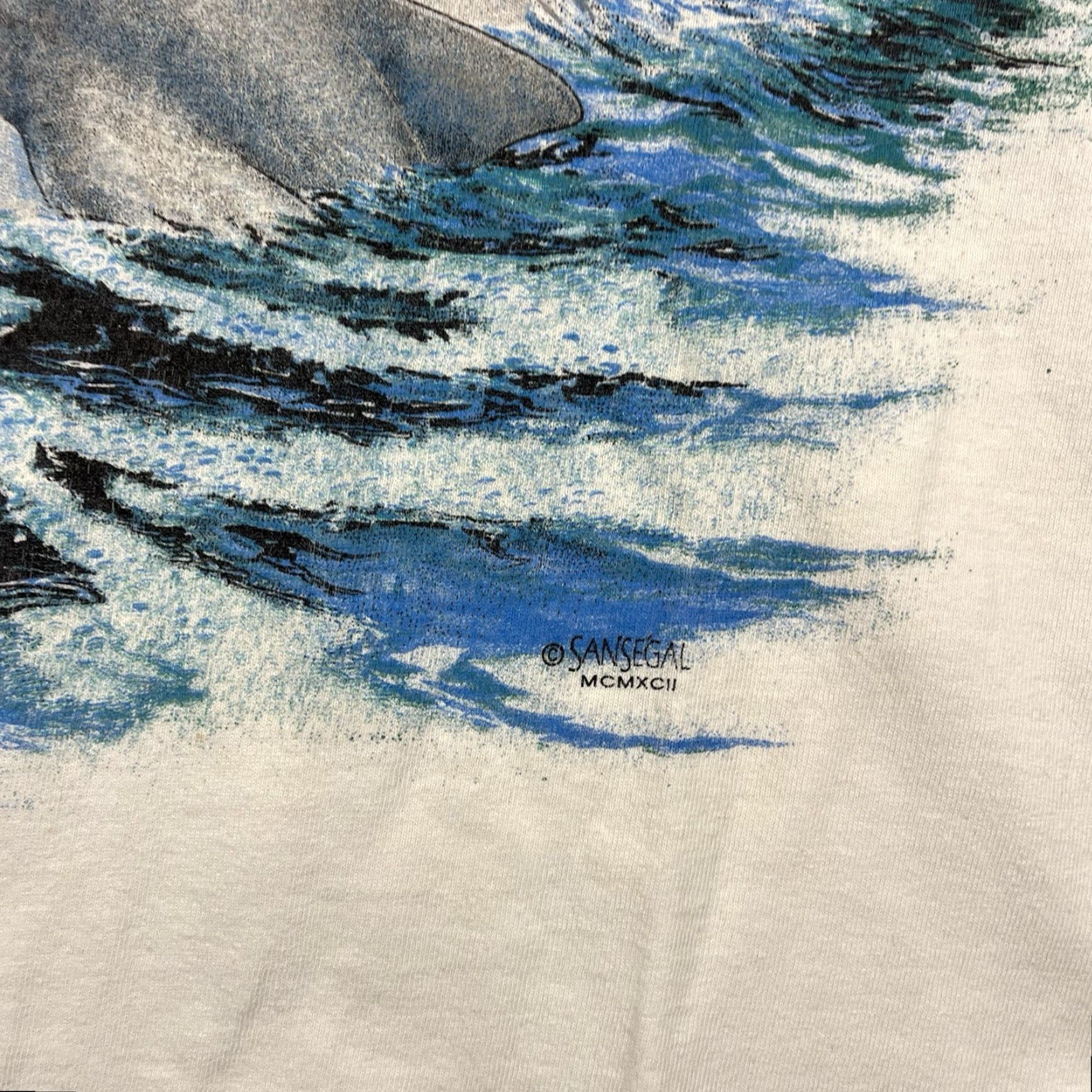 Anvil VINTAGE Orlando Florida Dolphin Souvenir Graphic T-Shirt Small Animal Nature Mens Shirt S White Navy 90s Embroidered Size US S / EU 44-46 / 1 - 4 Thumbnail