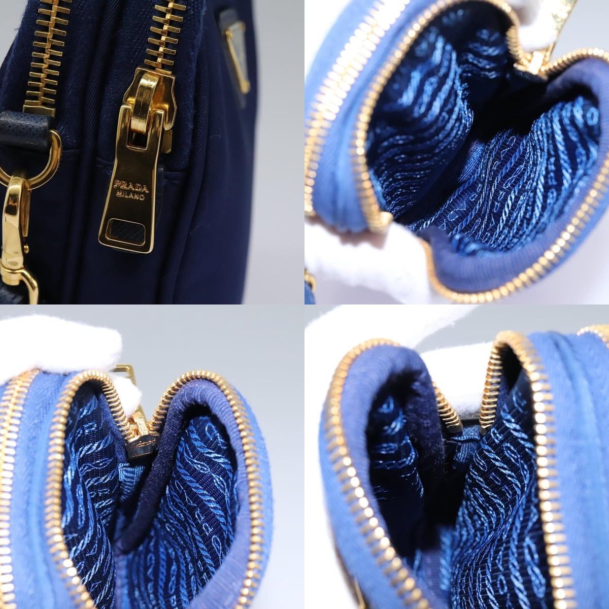 Prada PRADA Shoulder Bag Nylon Blue Gold Size ONE SIZE - 11 Thumbnail