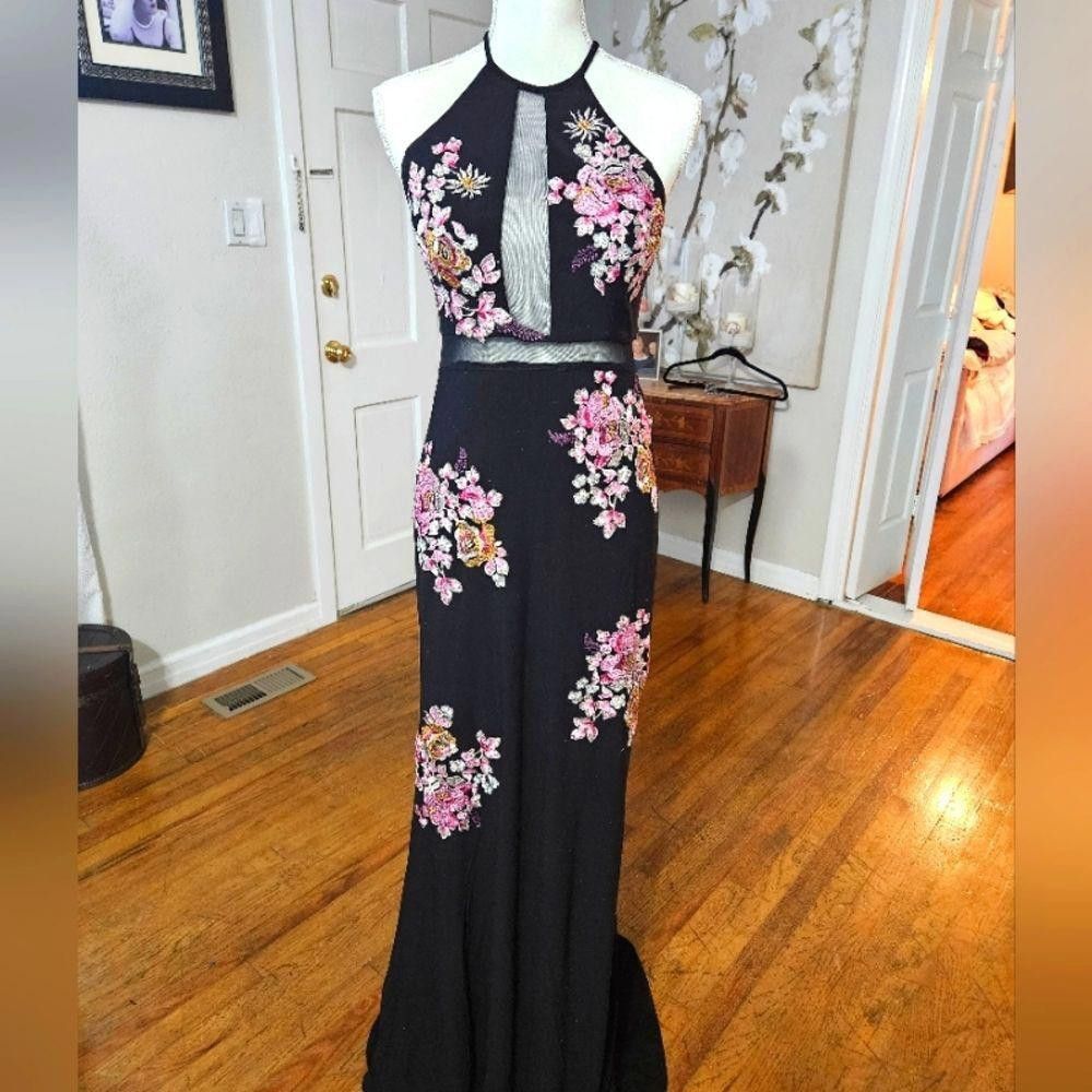 Designer Xscape floral prom/formal gown Size S / US 4 / IT 40 - 1 Thumbnail