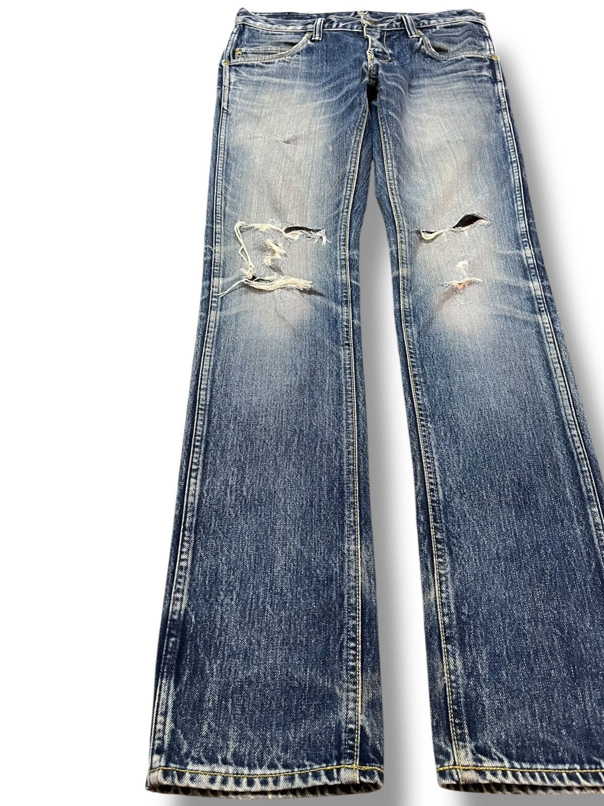 Blue Blue Japan Vintage Blue Blue Japan Slim Fit Distressed Denim Size US 30 / EU 46 - 3 Thumbnail