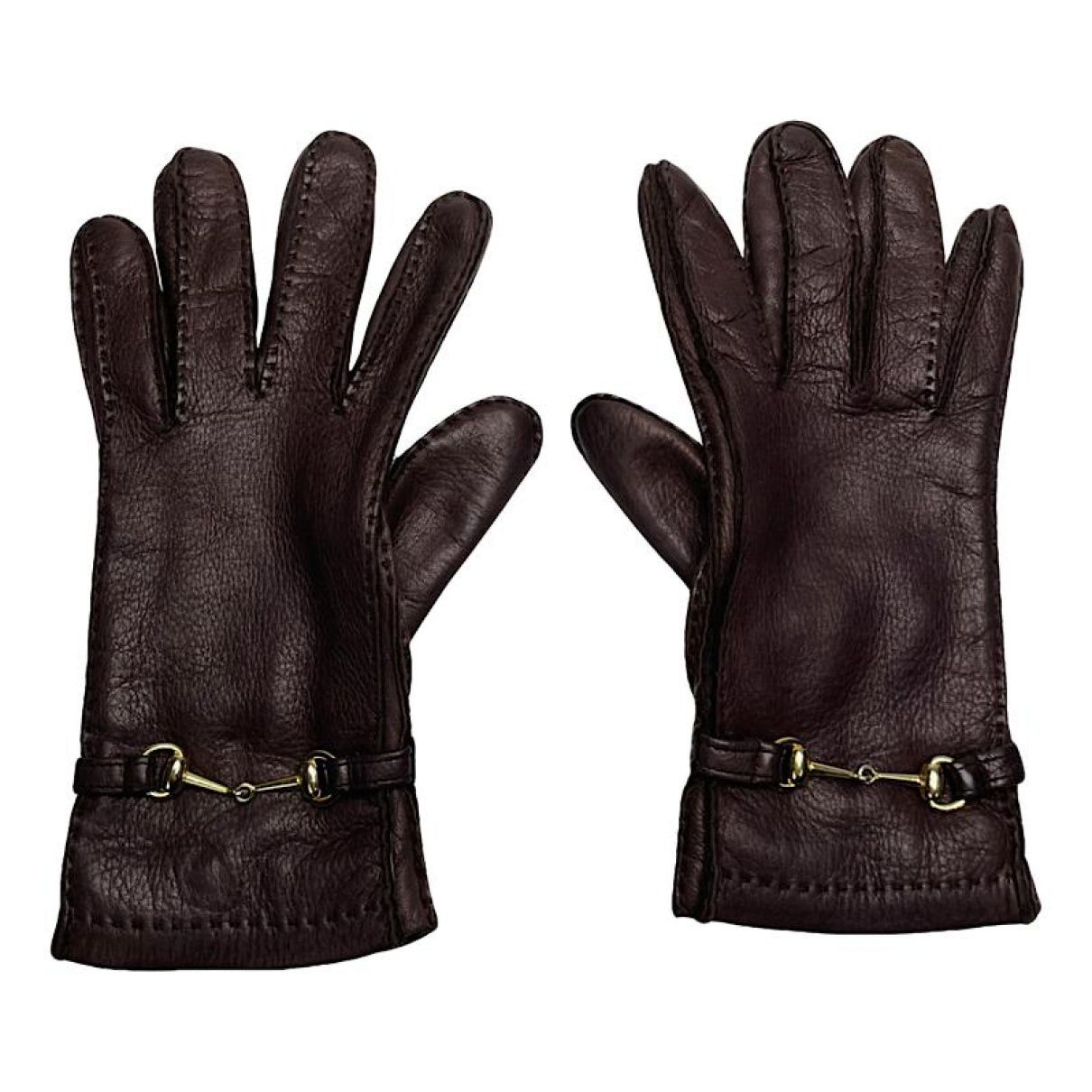 Gucci Brown Leather Glove Size ONE SIZE - 1 Thumbnail