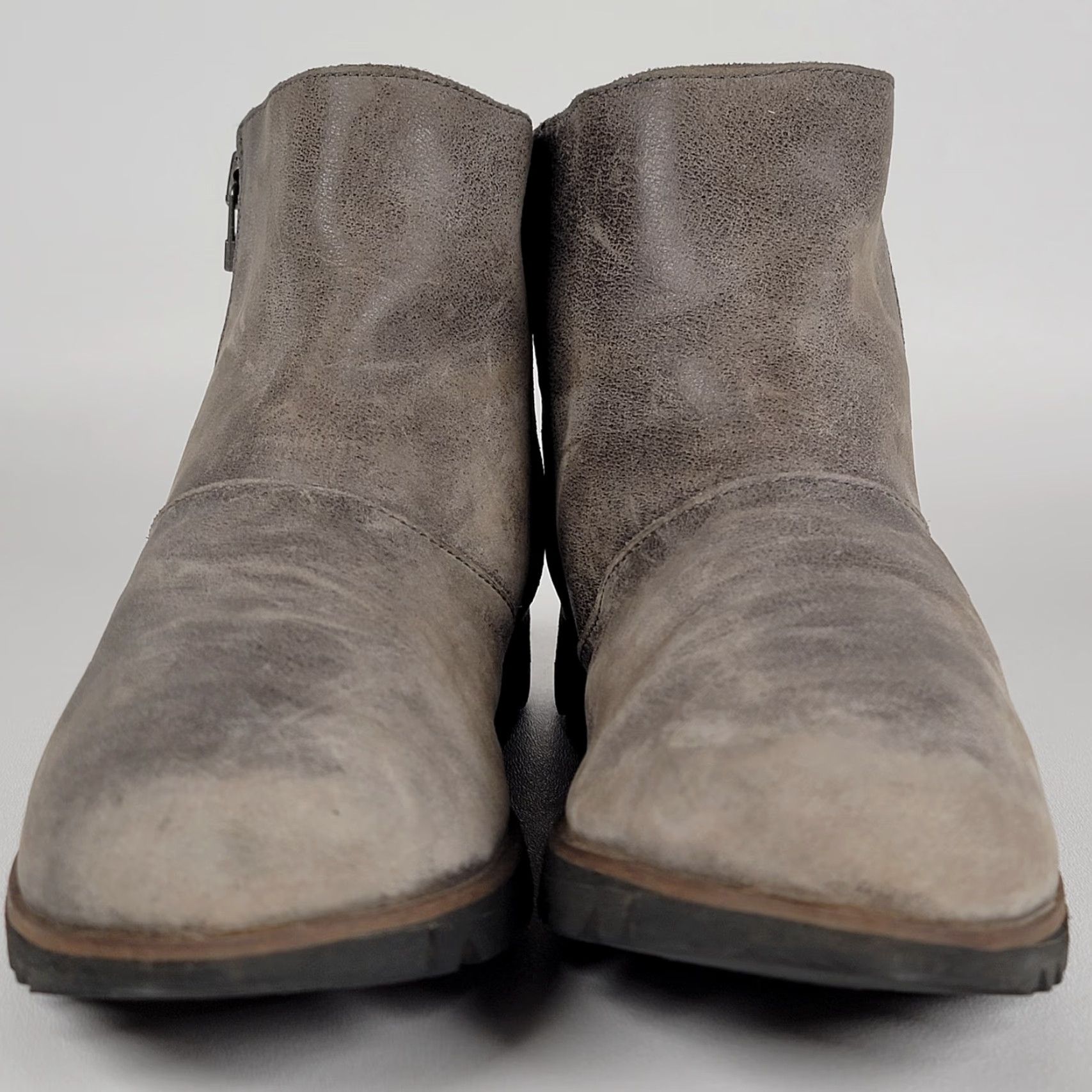 SOREL Sorel Harlow Chelsea Ankle Boots Women Slip-On Gray Suede Leather Round Toe Casual Travel US 8.5 Size US 7 / IT 37 - 3 Thumbnail