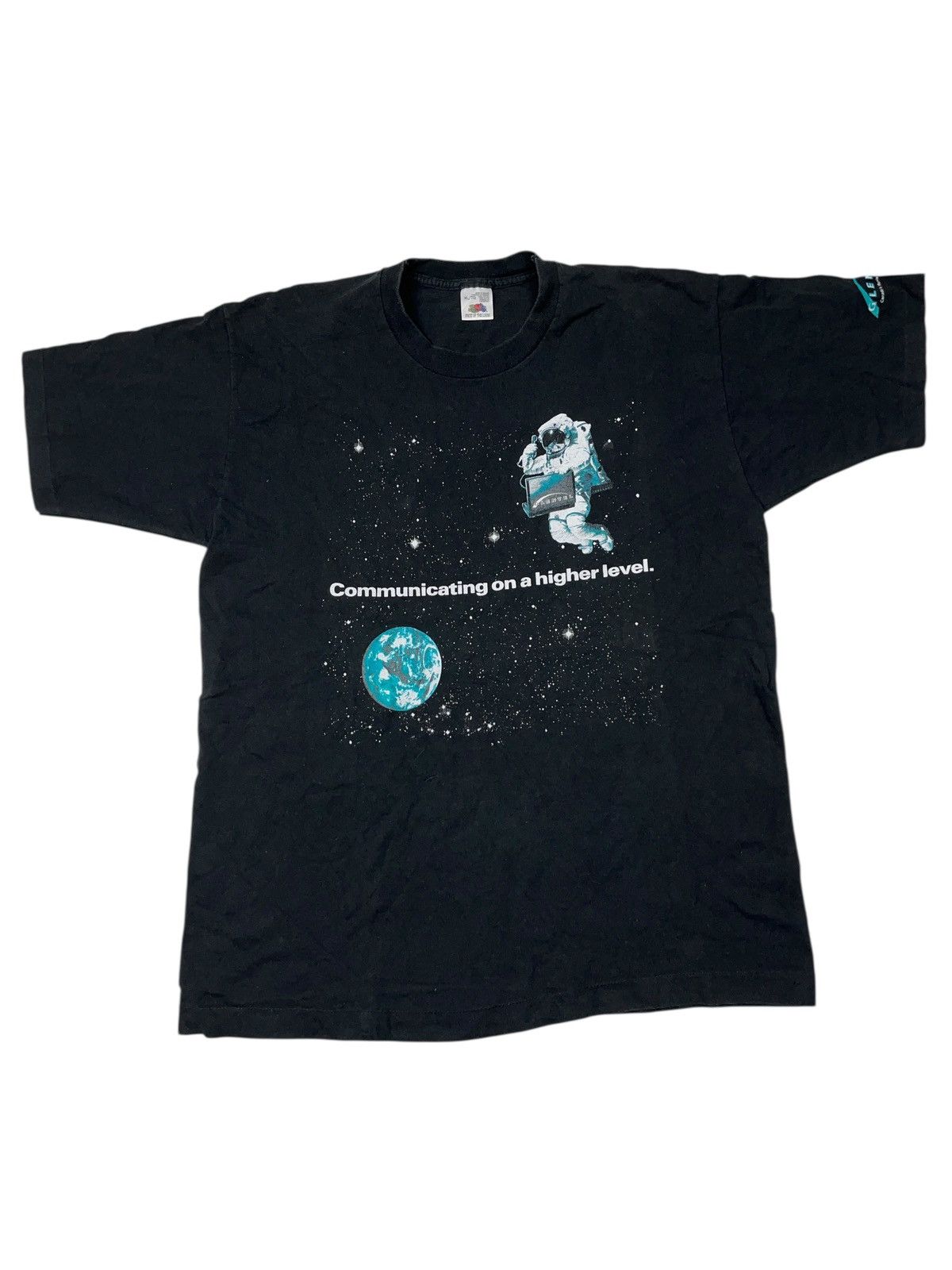 Fruit Of The Loom × NASA Vintage 90s Glentel Mobile Satellite Promo T-shirt Canada Size US XL / EU 56 / 4 - 1 Thumbnail