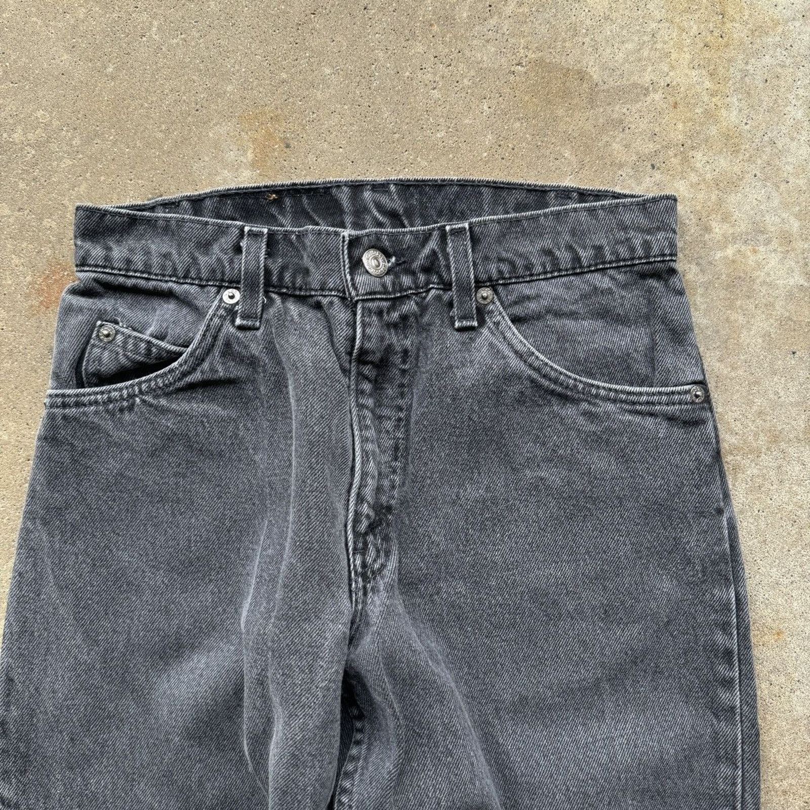 Levi's Vintage 90s Levi's 550 Orange Tab Faded Black Jeans USA Size US 27 - 3 Thumbnail