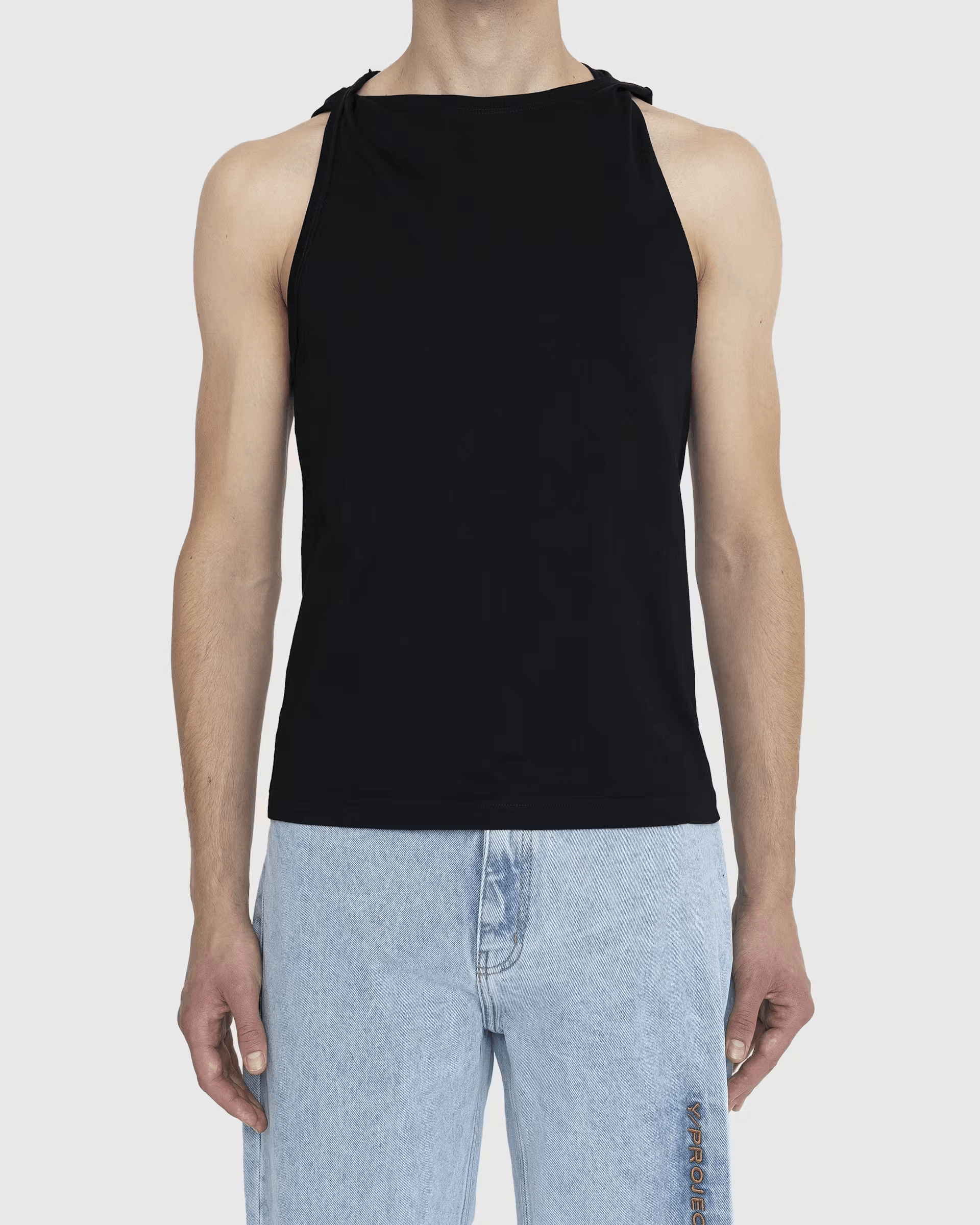 image of Yproject Twisted Tank Top in Black, Women's (Size Medium)