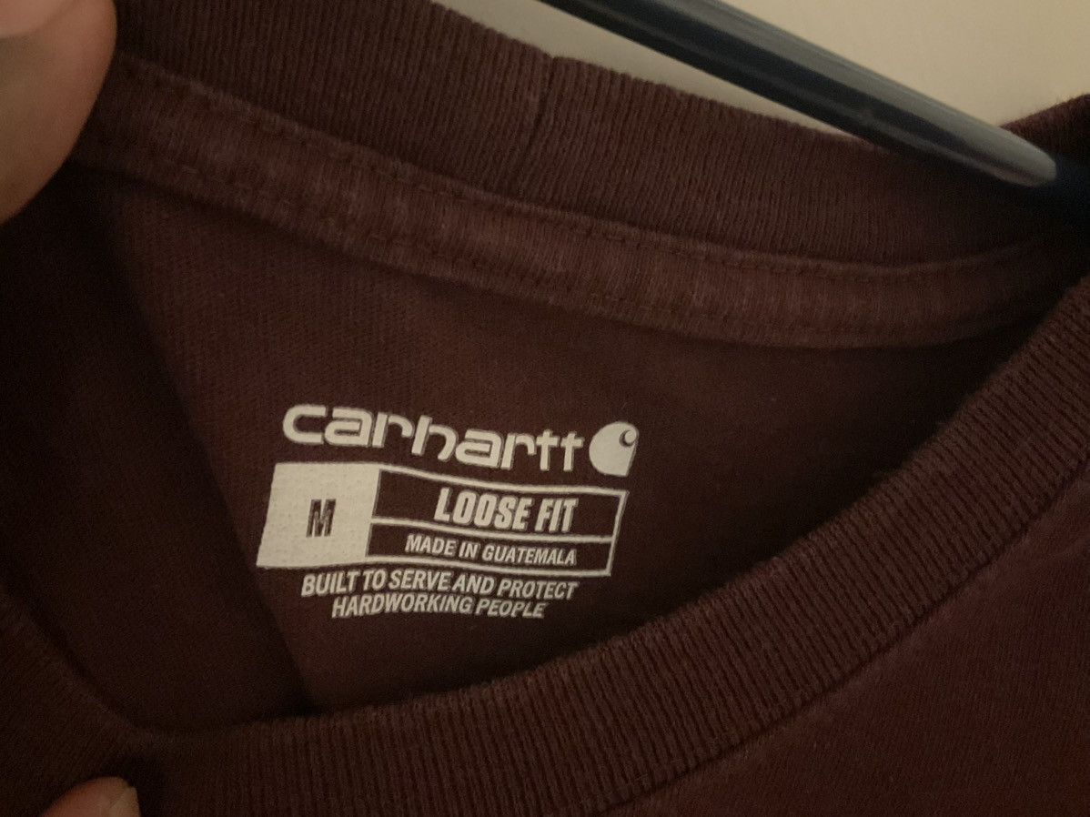 Carhartt × Carhartt Wip × Vintage Brown Carharrt Vintage Loose Fit Pocket T-Shirt Size M Size US M / EU 48-50 / 2 - 2 Thumbnail