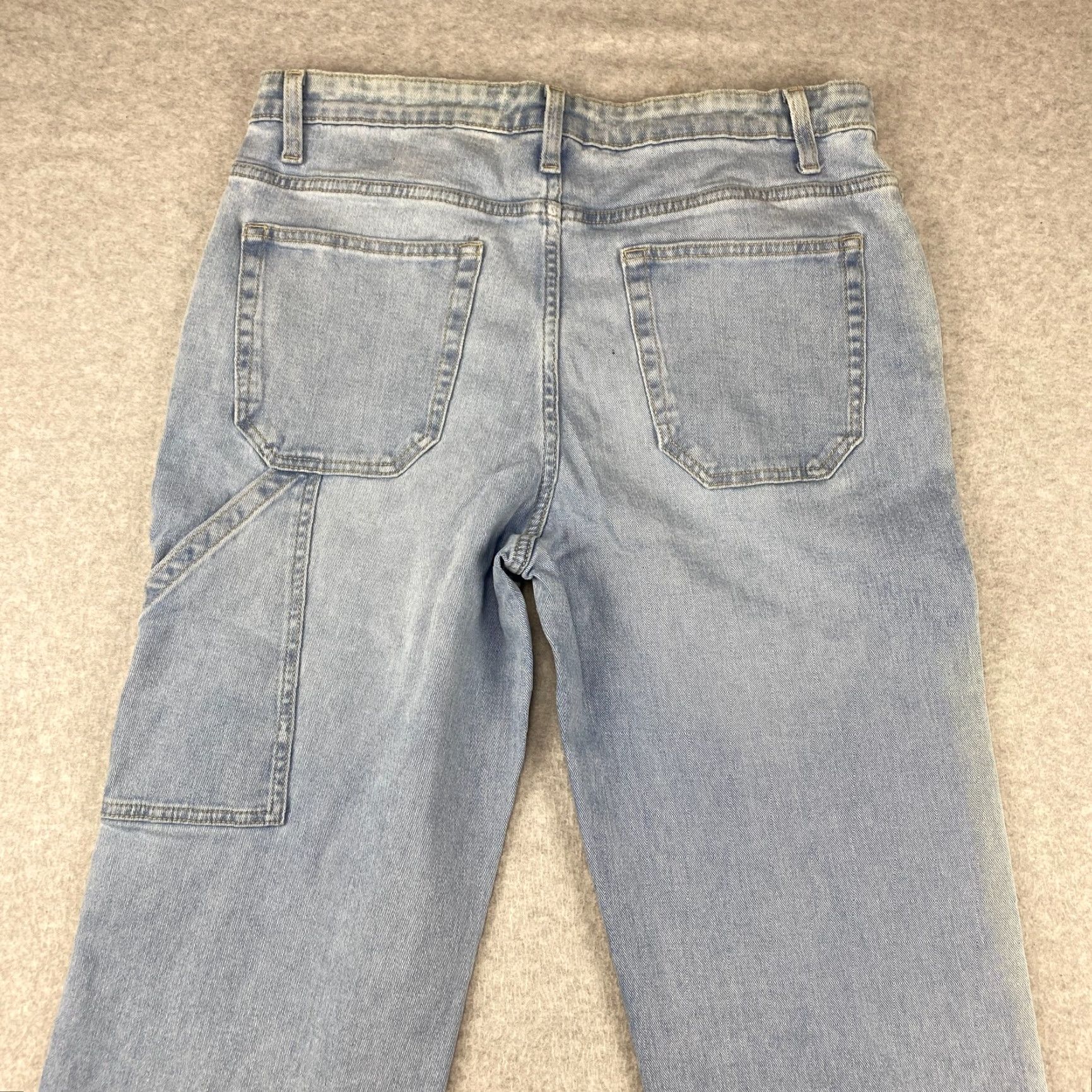 Essentials Amazon Jeans Mens 33X32 Blue Straight Leg Pockets Slimming Comfort Stretch 5-Pocket Design Belt Loops Denim 33 Regular Mens Jeans Blue Size US 33 - 2 Thumbnail