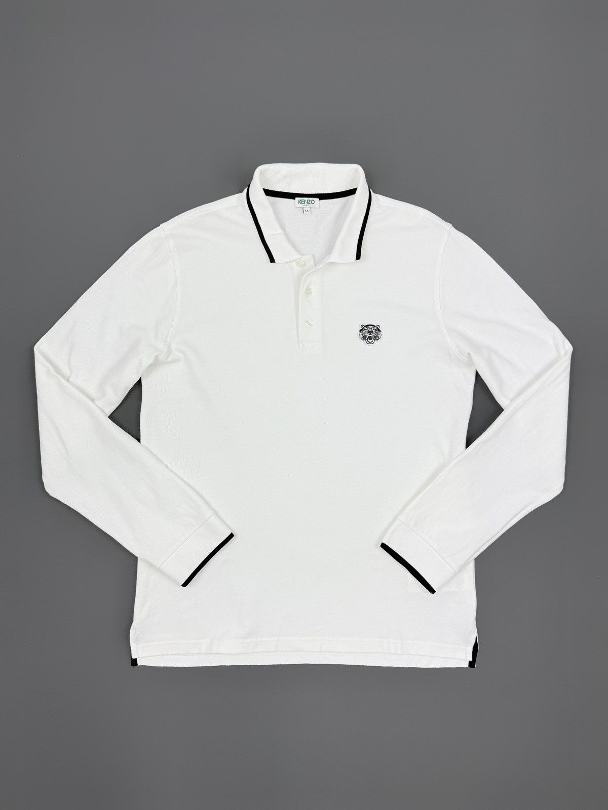 Kenzo Kenzo Tiger Logo Embroidery Long Sleeve Polo Shirt M Size US M / EU 48-50 / 2 - 1 Thumbnail