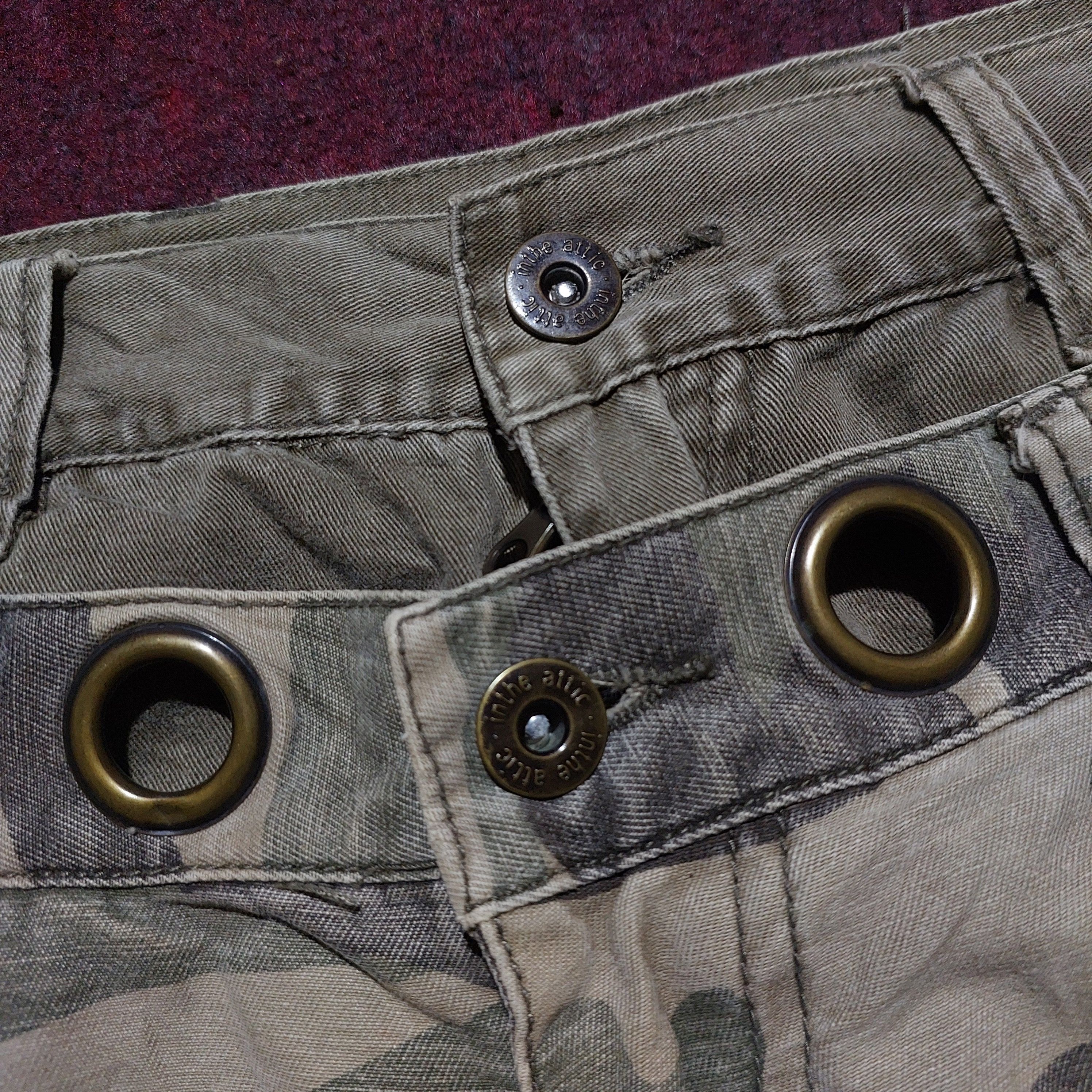 In The Attic 🔥rare In the attic camo double waist flare cargo pants Size US 32 / EU 48 - 9 Thumbnail
