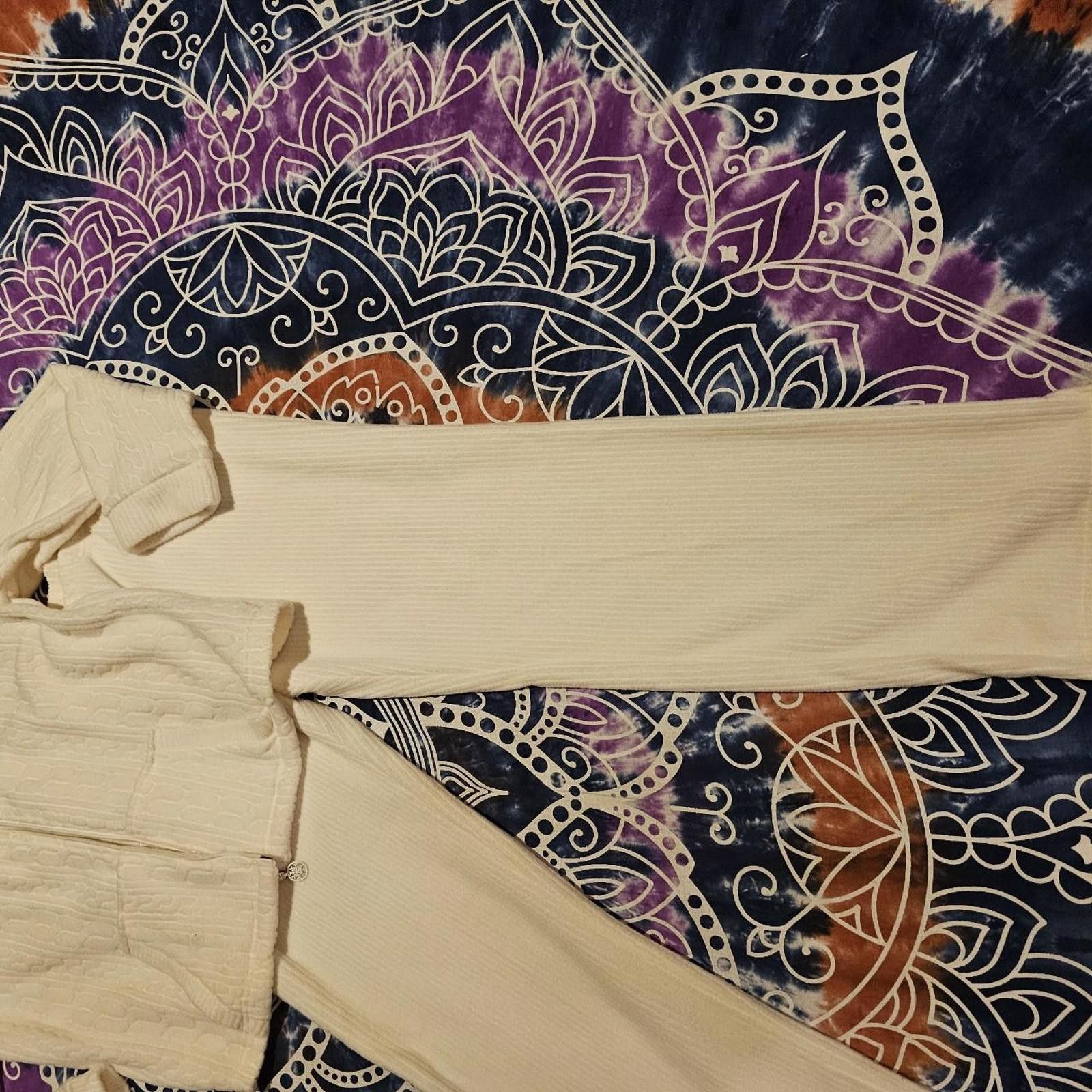 Designer JK Attire Women's Cream Jumpsuit Size 32" / US 10 / IT 46 - 3 Thumbnail