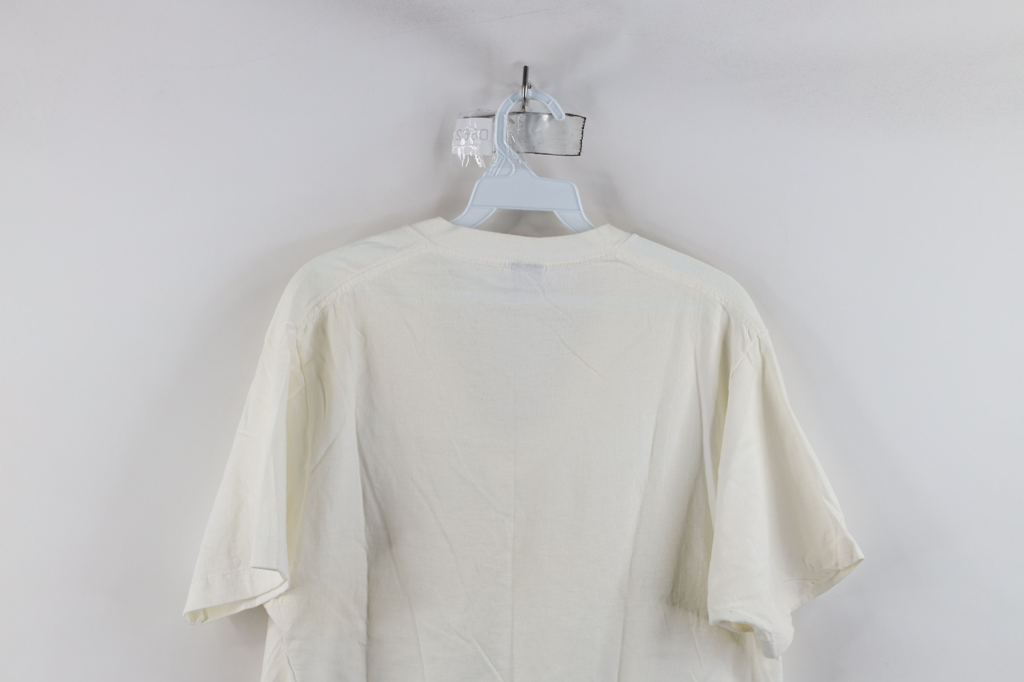 Vintage Vintage 70s Streetwear Blank Cotton V-Neck T-Shirt White USA Size US XL / EU 56 / 4 - 9 Thumbnail