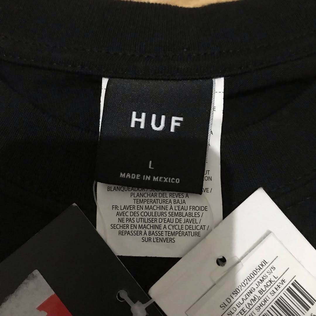 Huf × Hysteric Glamour Huf Skate Oversized Black Tee BLAZING JAMS S/S TEE SIZE L Ra Size US L / EU 52-54 / 3 - 5 Thumbnail