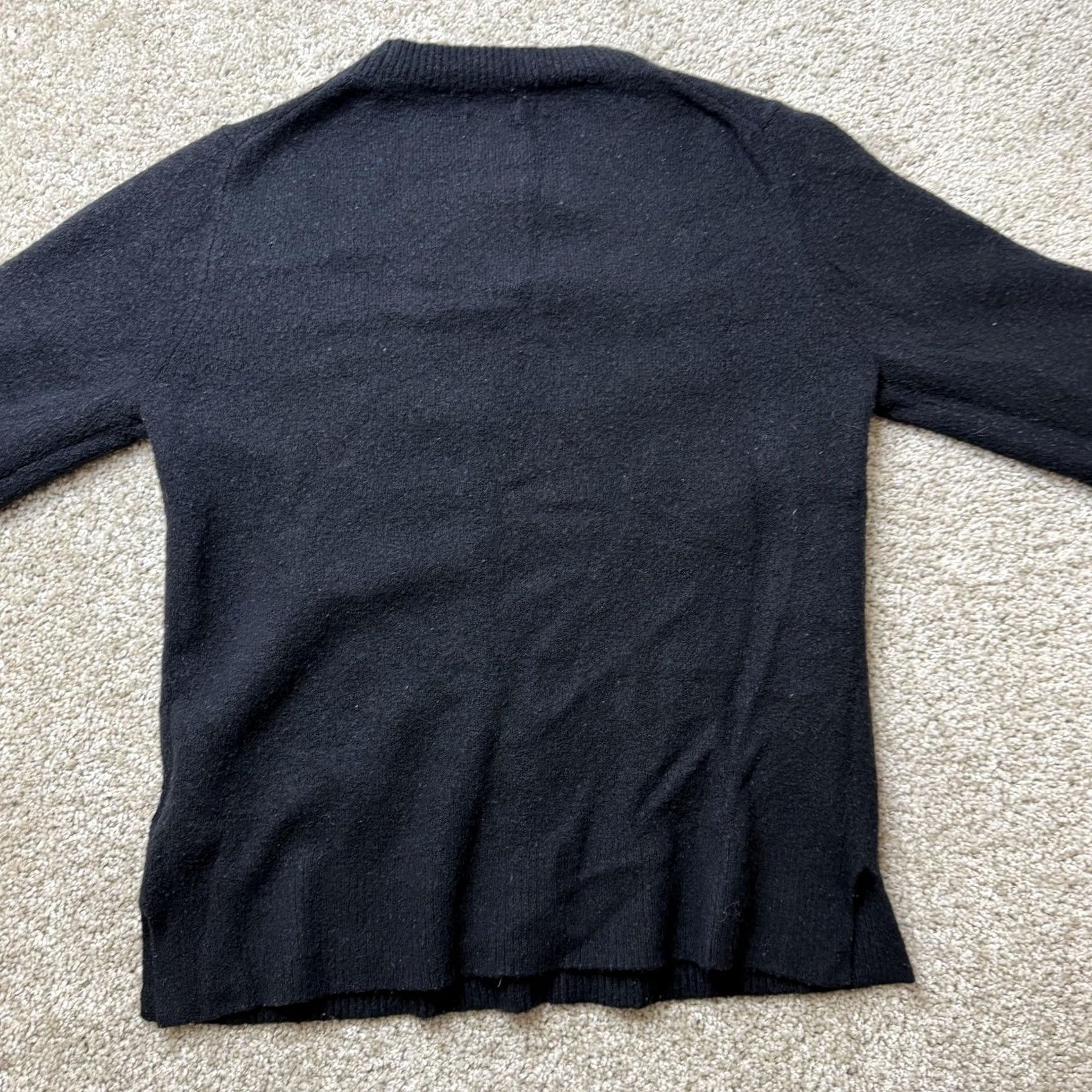 J.Crew J.Crew Sweater Womens Medium Black Crew Neck Pullover Extra-Soft Tight-Knit Knit Casual Fall Womens Size M / US 6-8 / IT 42-44 - 4 Thumbnail