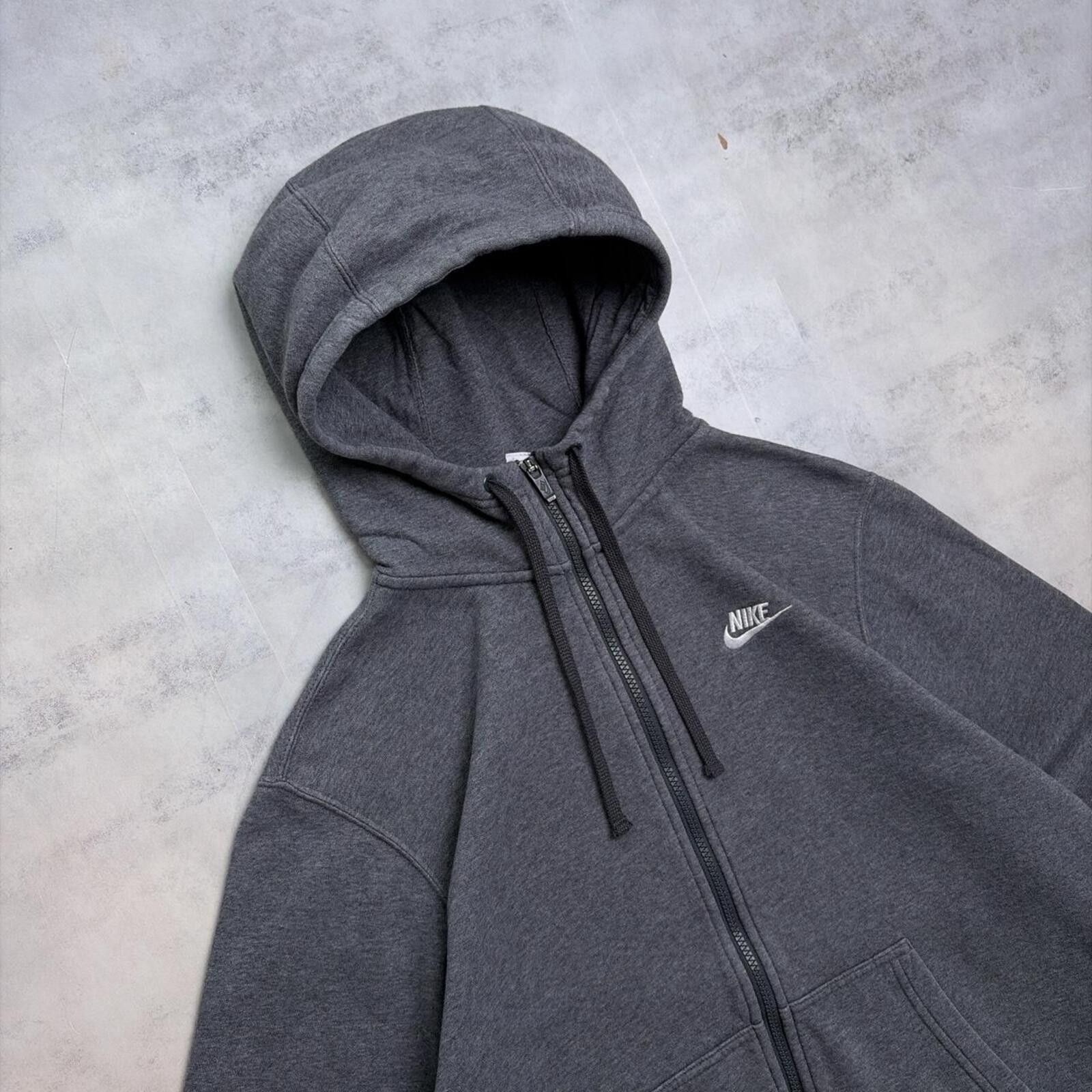 Nike Y2K Grey Nike Grunge Skater Zip Up Hoodie Size US M / EU 48-50 / 2 - 5 Thumbnail