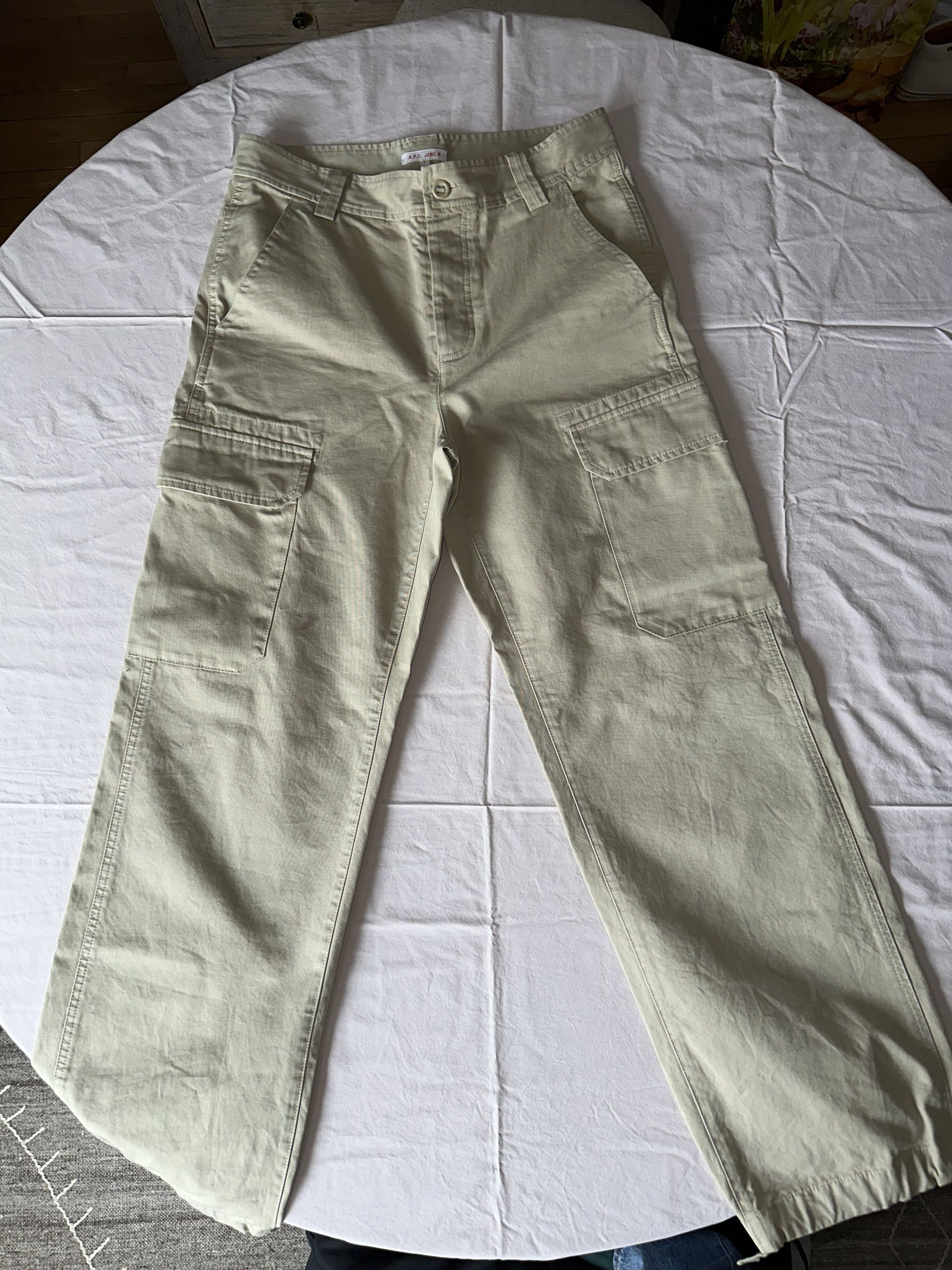 A.P.C. Beige Jane Birkin Edition Nine Cargo Pants Size US 30 / EU 46 - 1 Thumbnail