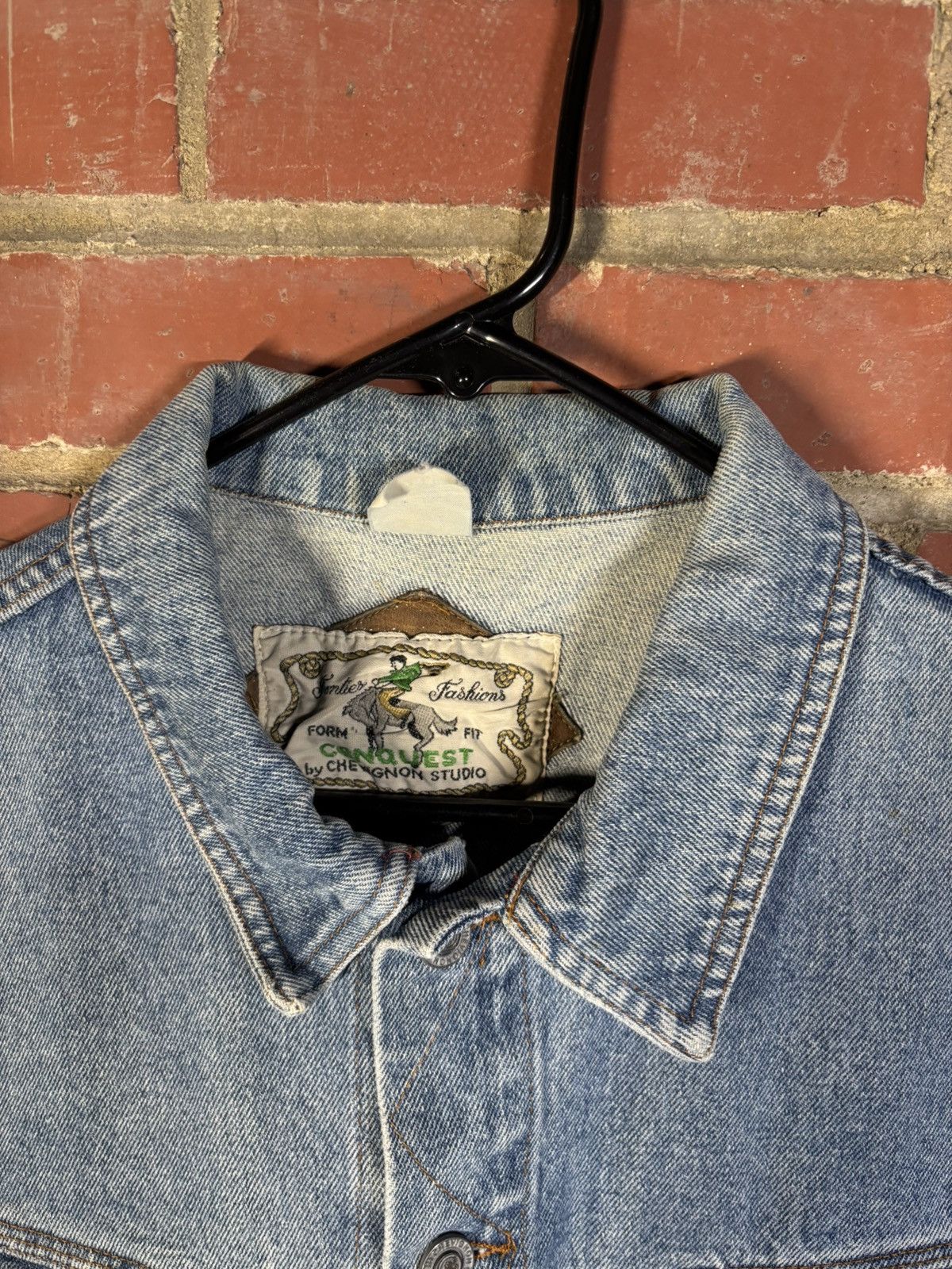 Chevignon Vintage 90s Chevignon Conquest Denim Jacket Italy Adult XL Size US XL / EU 56 / 4 - 5 Thumbnail