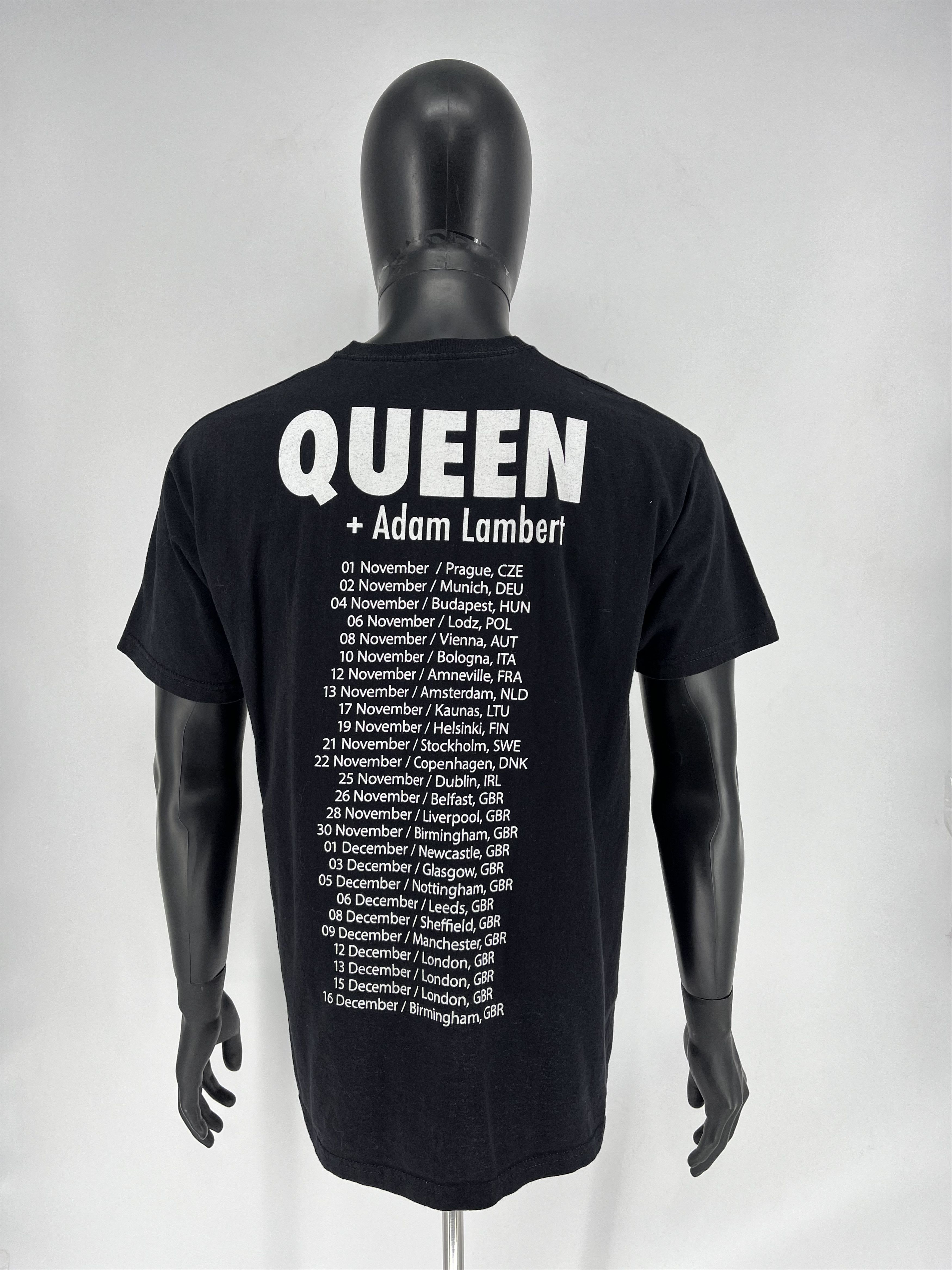 Band Tees × Vintage Vtg Queen + Adam Lambert Live in Concert Tee Punk Rock Band Size US L / EU 52-54 / 3 - 9 Thumbnail