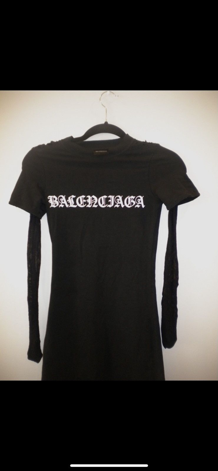 Image of Balenciaga Antique Stretch Peeling Jersey Dress in Black, Women's (Size XS)