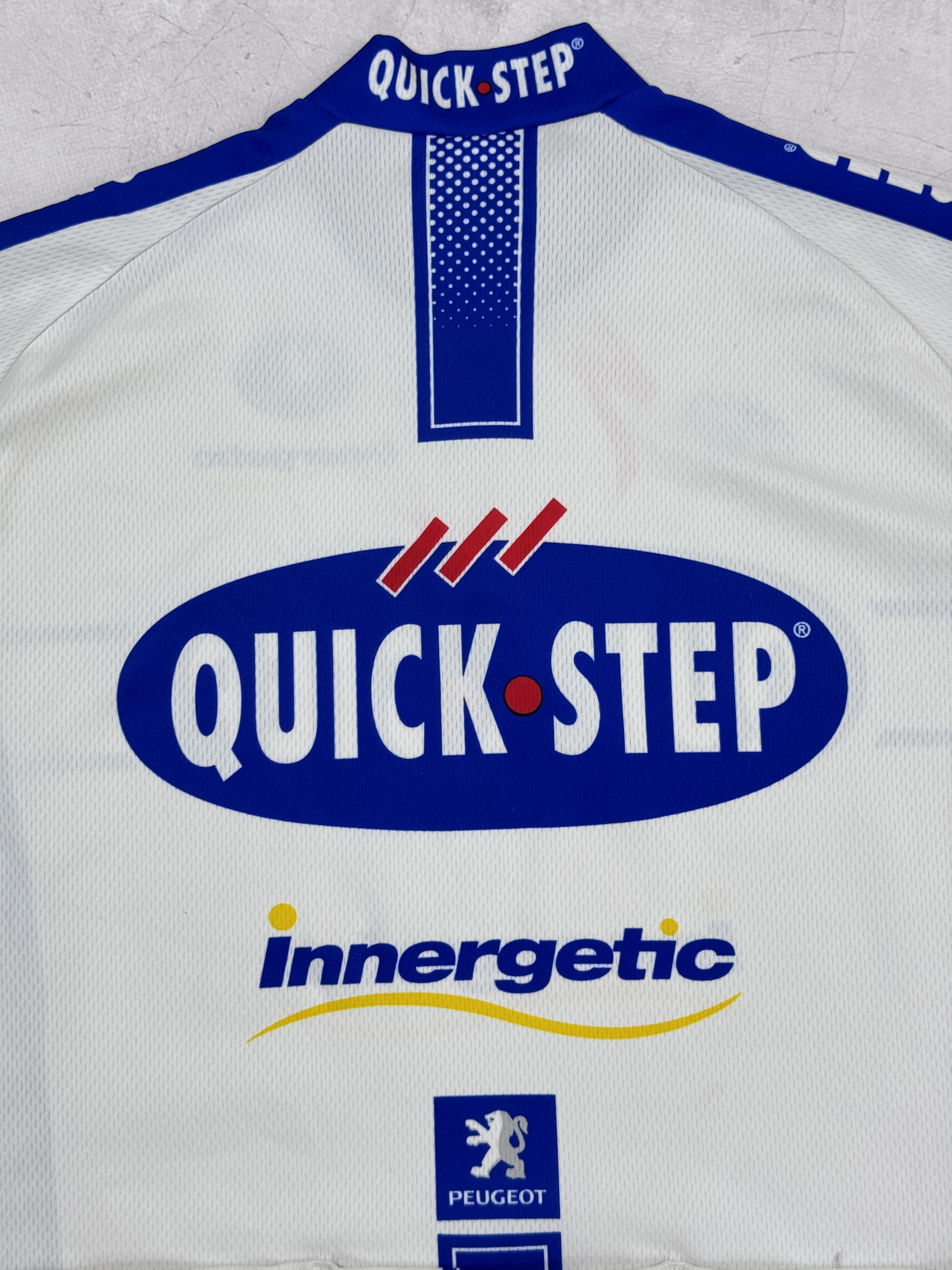 Sports Specialties Vintage Vermarc Quick Step Innergetic Peugeot Cycling Jersey Size US L / EU 52-54 / 3 - 14 Thumbnail
