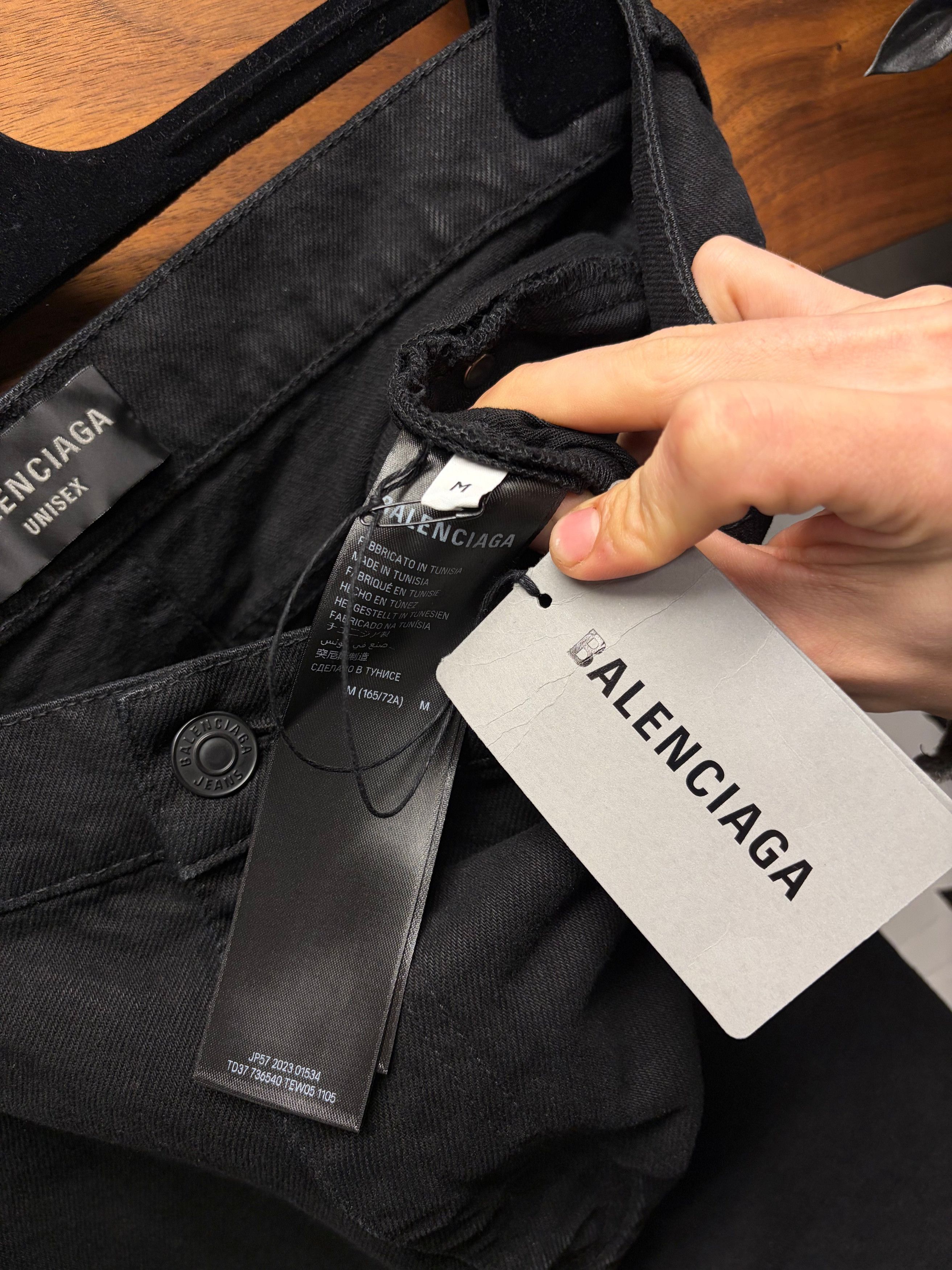 Balenciaga 2023 Balenciaga Black ‘Loose Fit Jeans’ Heavyweight Denim Size US 32 / EU 48 - 5 Thumbnail