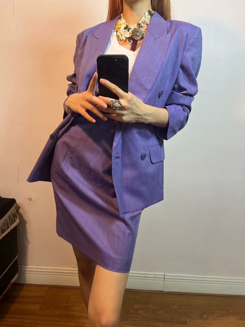 Kenzo KENZO Wool suit, suit jacket ➕ suspenders skirt Size XS / US 0-2 / IT 36-38 - 7 Thumbnail