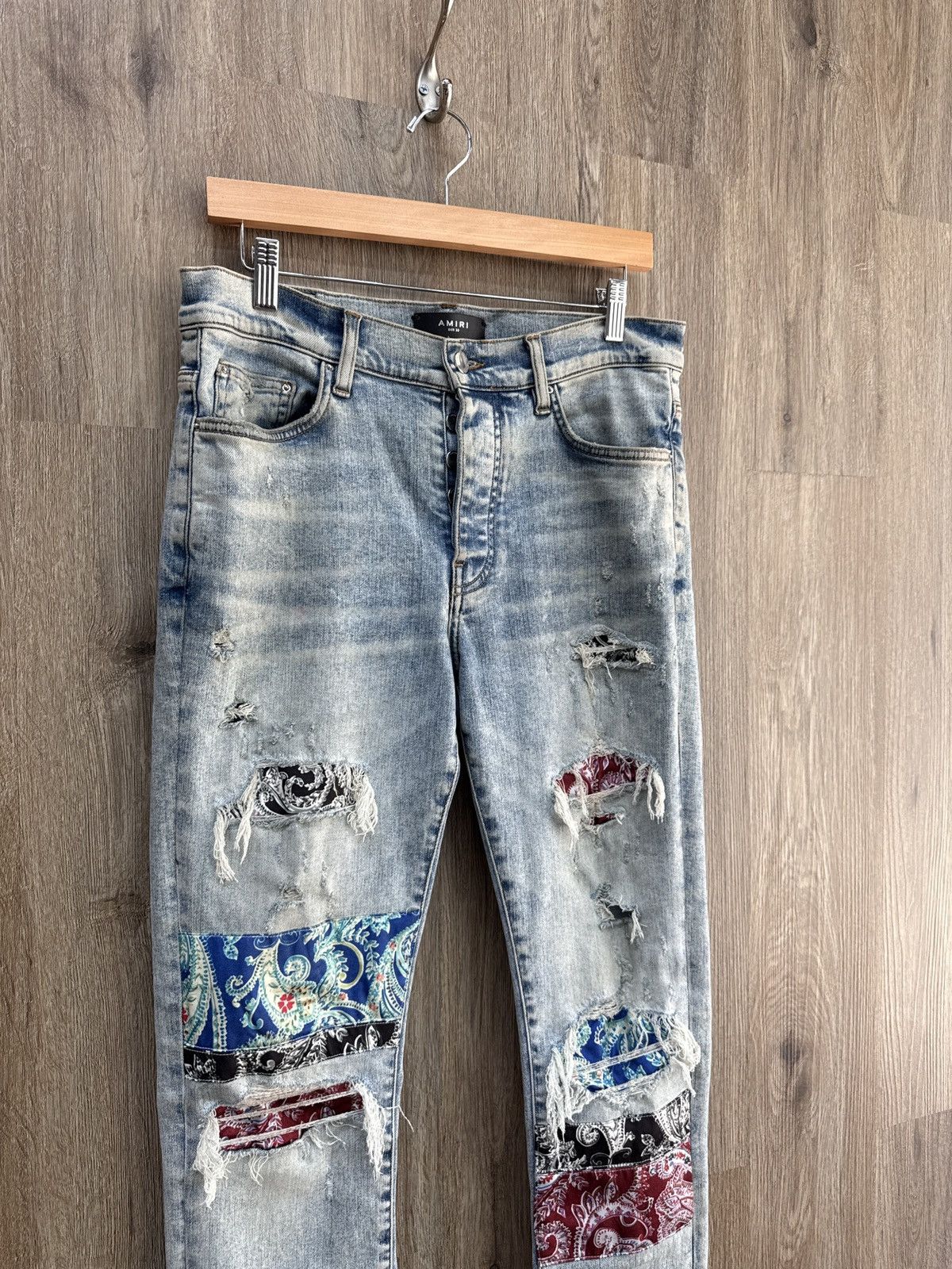 Amiri Amiri Pajama Art Patch Jeans Size US 33 - 3 Thumbnail