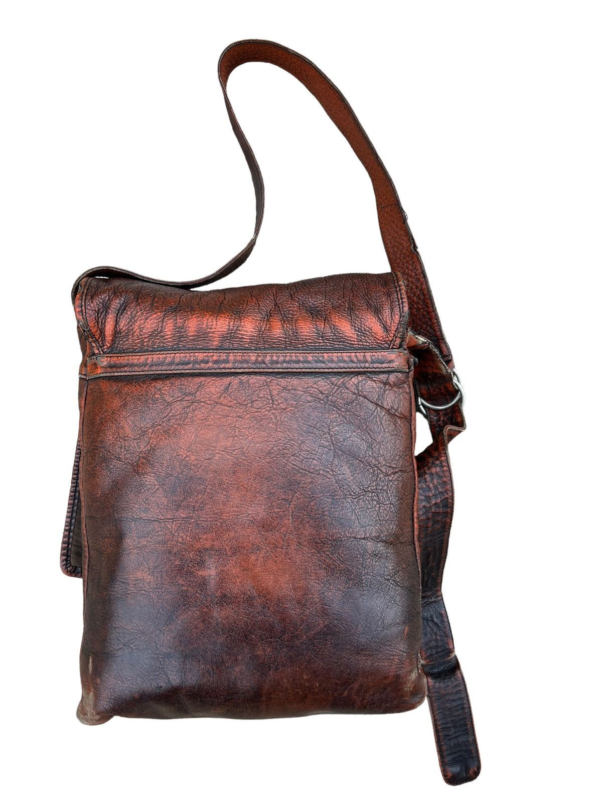 Leather VTG Masaki matsushima Paris Rips Distress Patina Leather Bag Size ONE SIZE - 2 Thumbnail