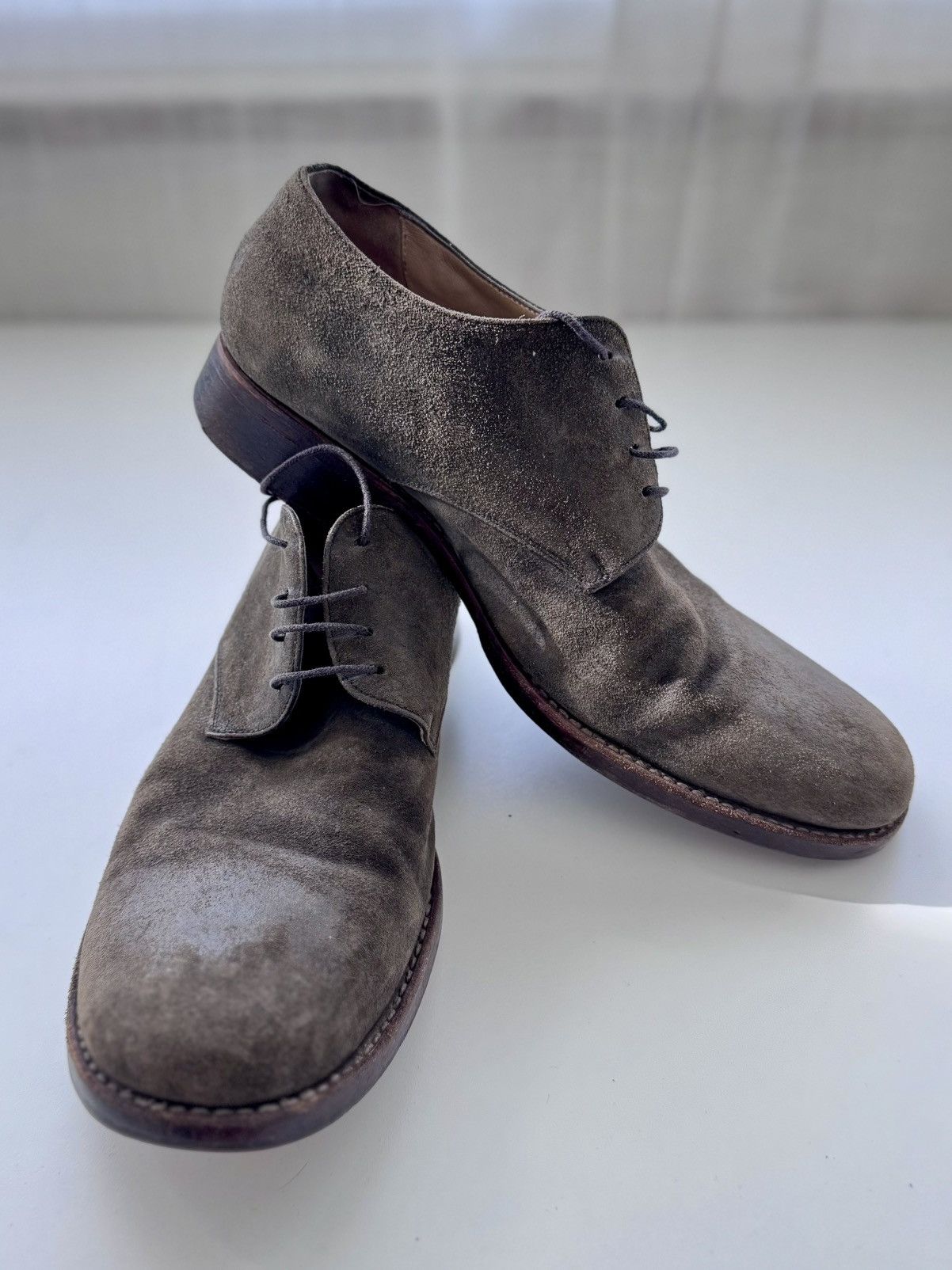 Carpe Diem Mens Carpe Diem Grey/Black leather shoe Size US 11.5 / EU 44-45 - 1 Thumbnail
