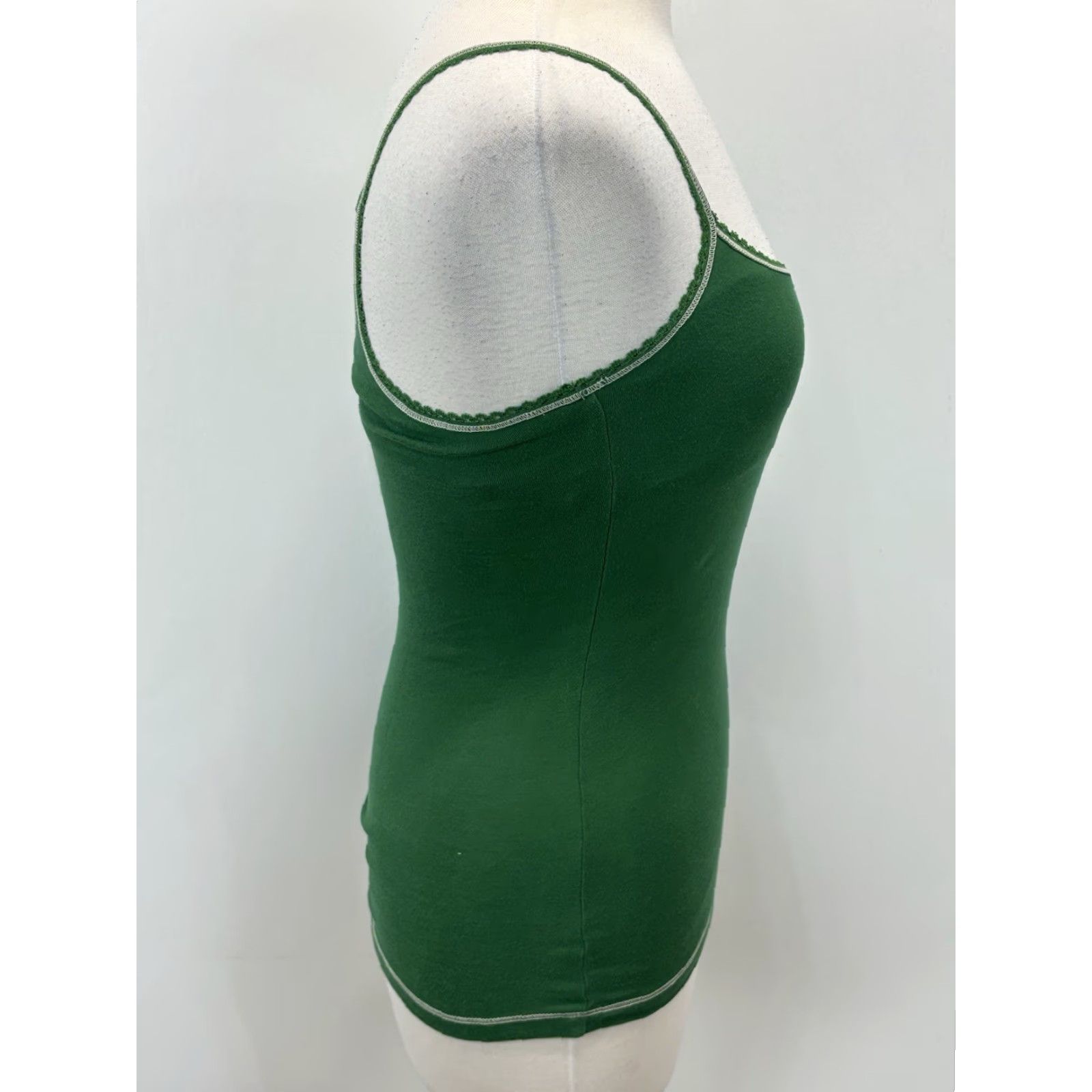 Forever 21 VINTAGE Forever 21 Green Tank Top Cami XS Sleeveless Shelf Bra Y2K Womens Size XS / US 0-2 / IT 36-38 - 4 Thumbnail