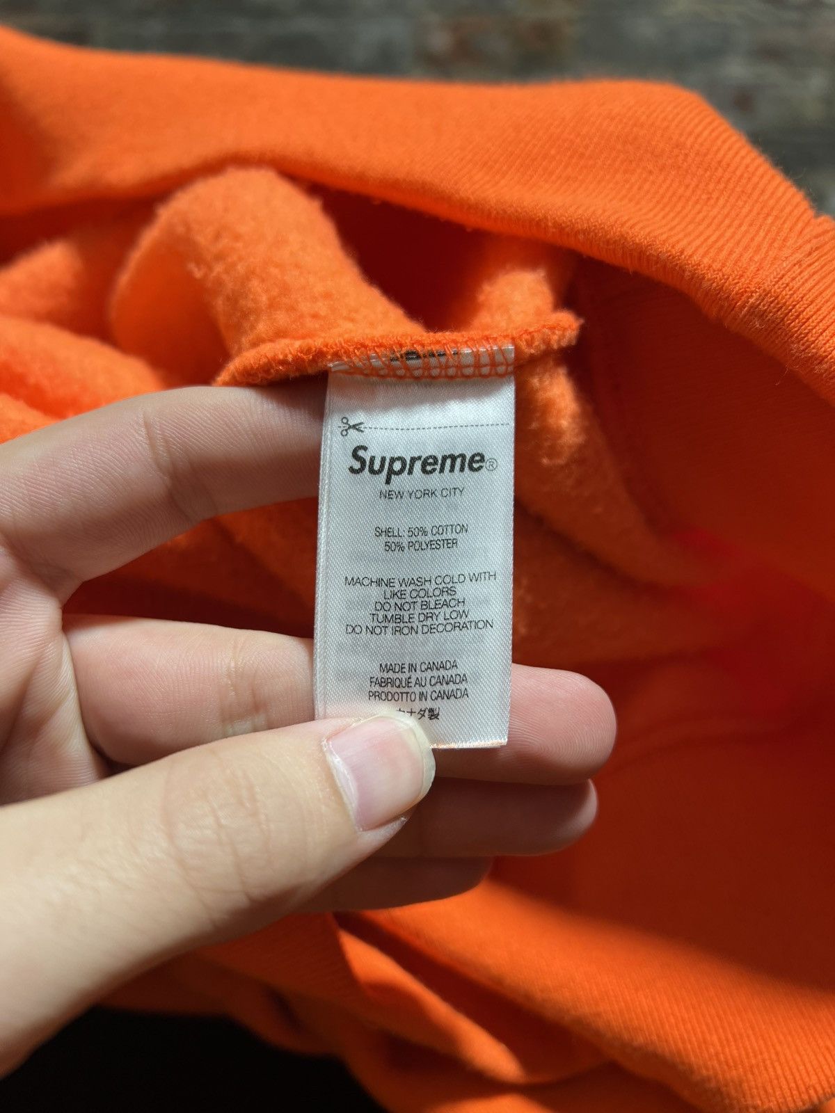 Supreme Supreme Orange Small Box Logo Hoodie Size US XXL / EU 58 / 5 - 5 Thumbnail