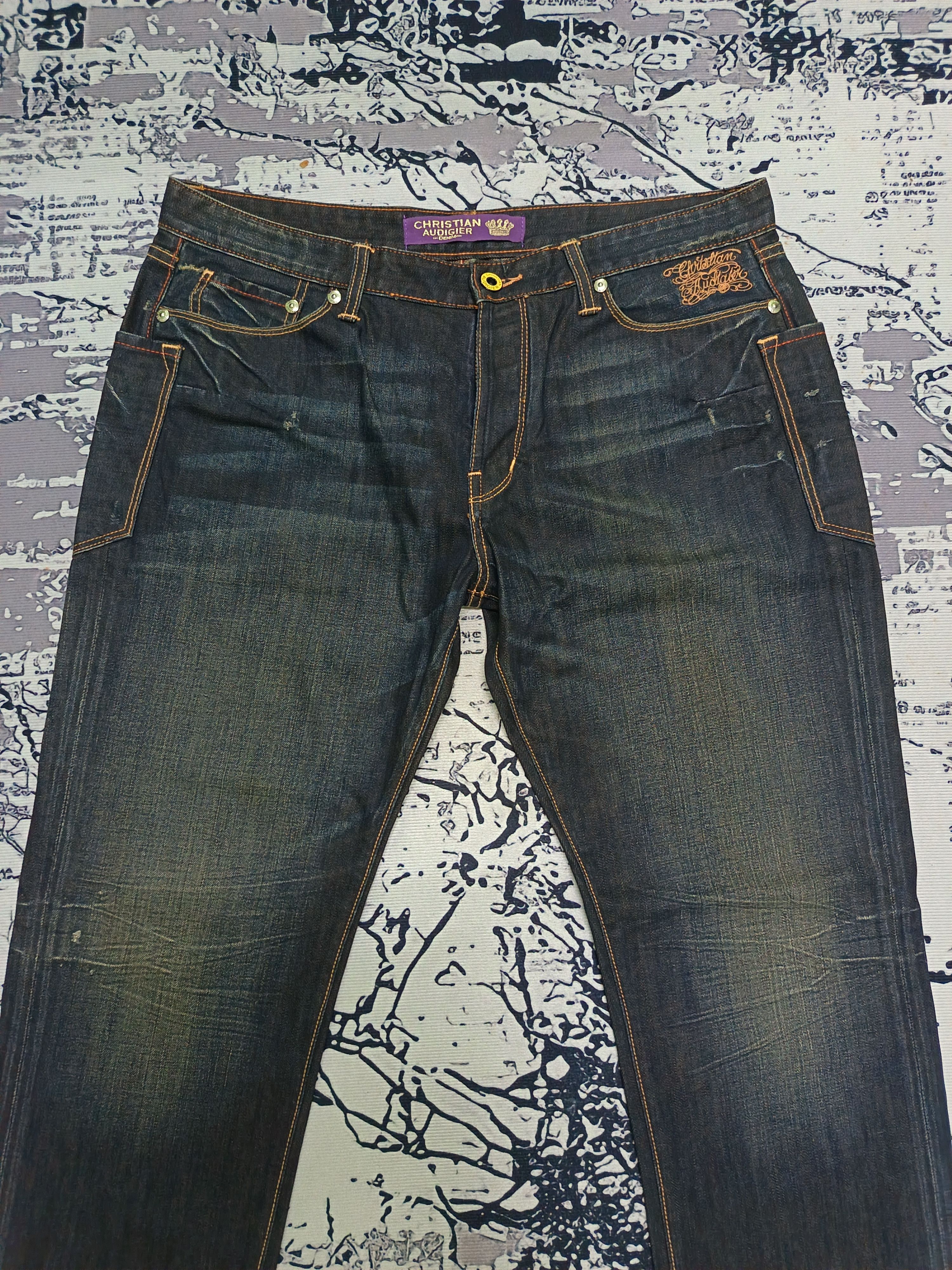 Christian Audigier Christian Audigier Embroidered Maria And Skull Denim Size US 39 - 3 Thumbnail