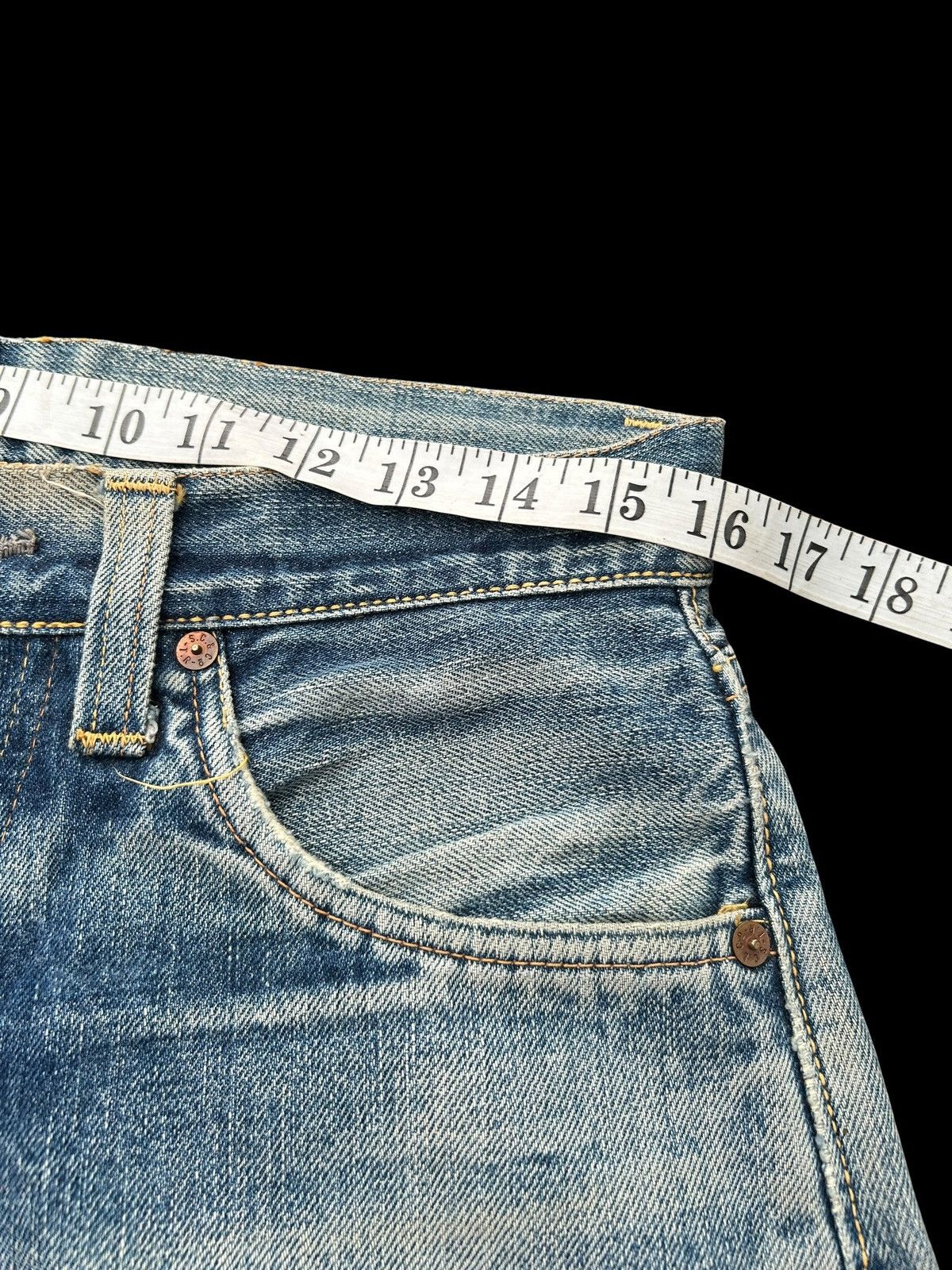 Kapital Vintage Evis Selvedge Distressed Denim Jeans Size US 32 / EU 48 - 18 Thumbnail