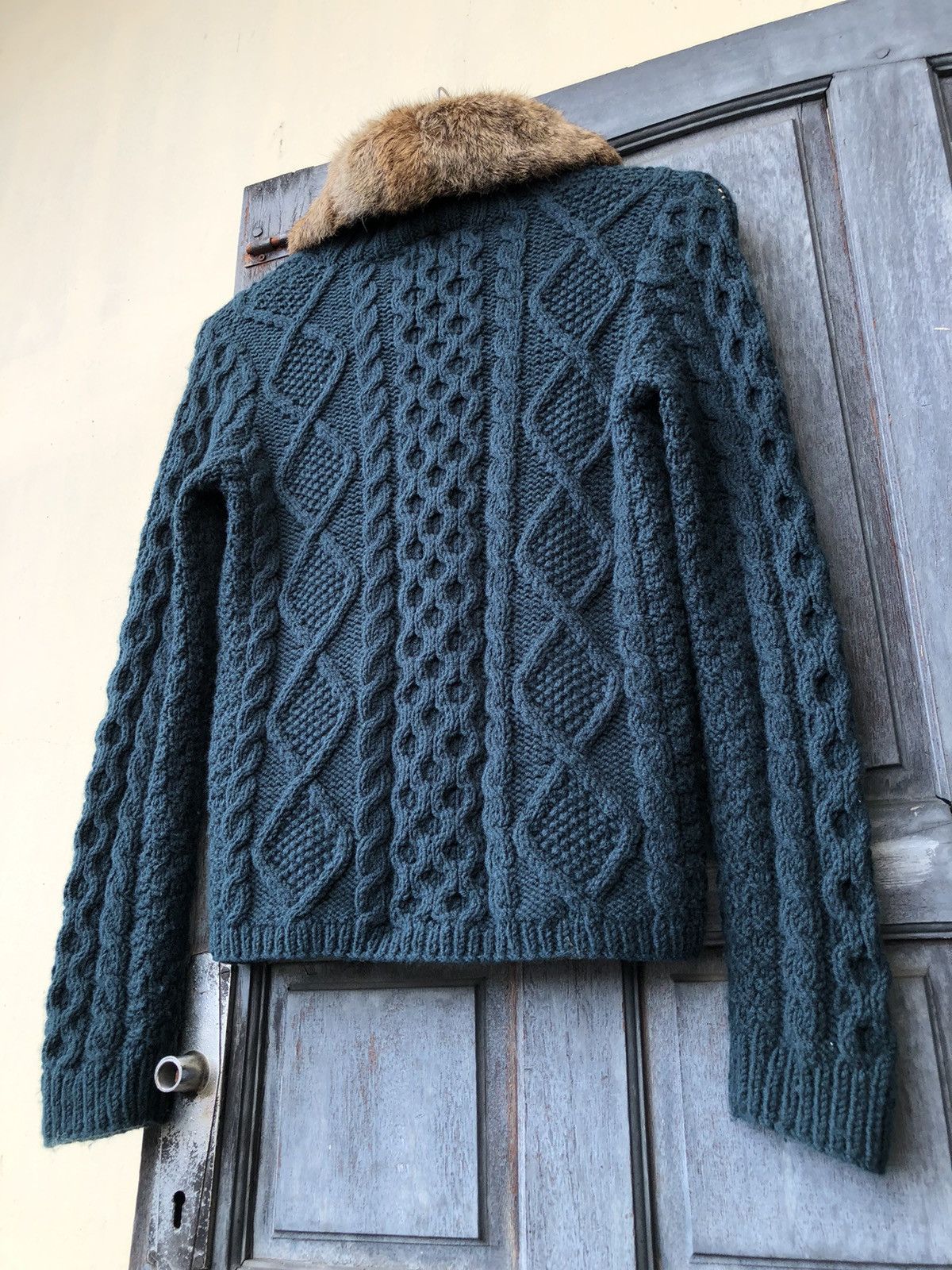 Japanese Brand Kumikyoku Japanese Cable Knit Rabbit Fur Good Condition Size M / US 6-8 / IT 42-44 - 16 Thumbnail