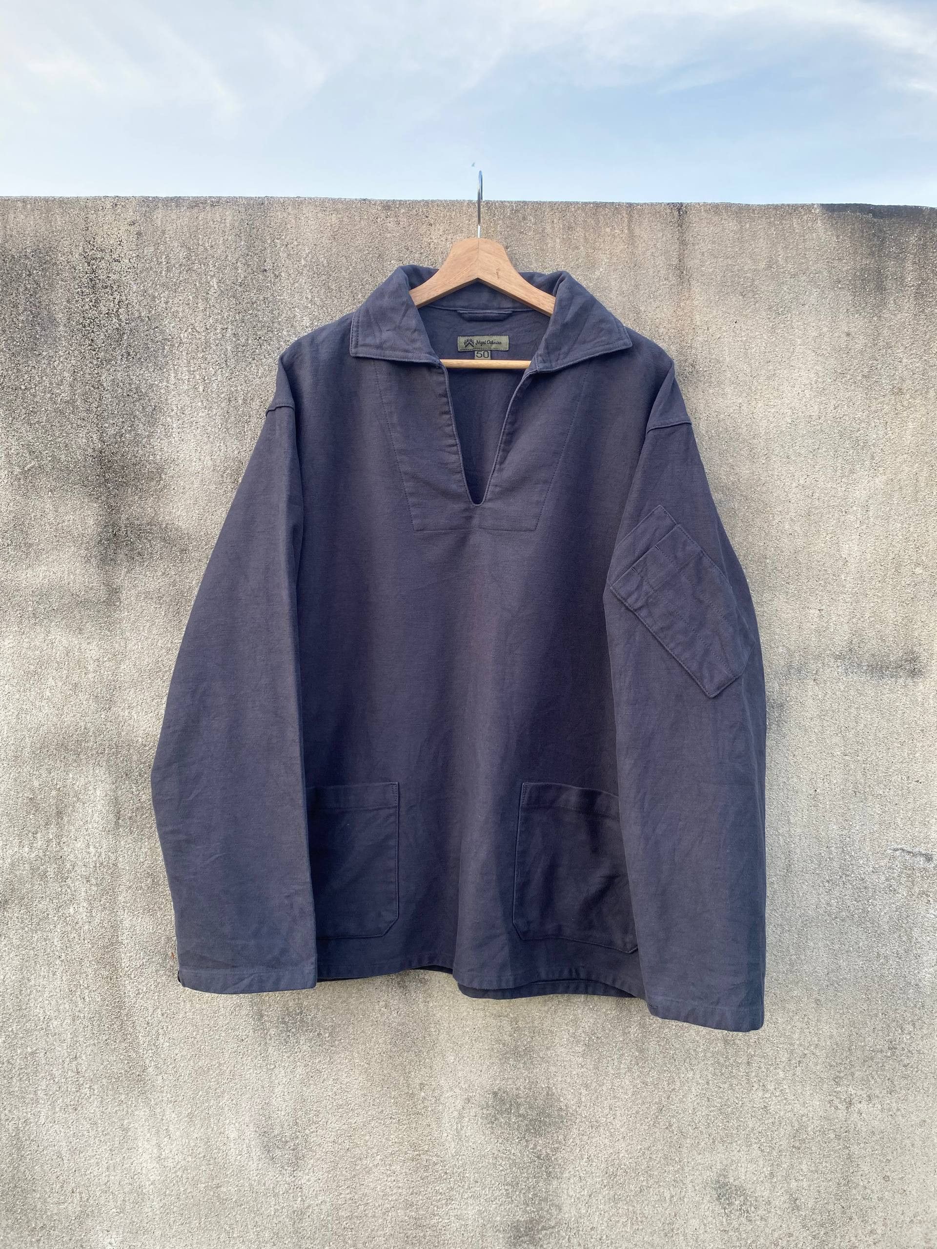 トップス nigel cabourn FRENCH WORK SHIRT MOLESKIN Nigel Cabourn French Work Shirt Moleskin Pullover